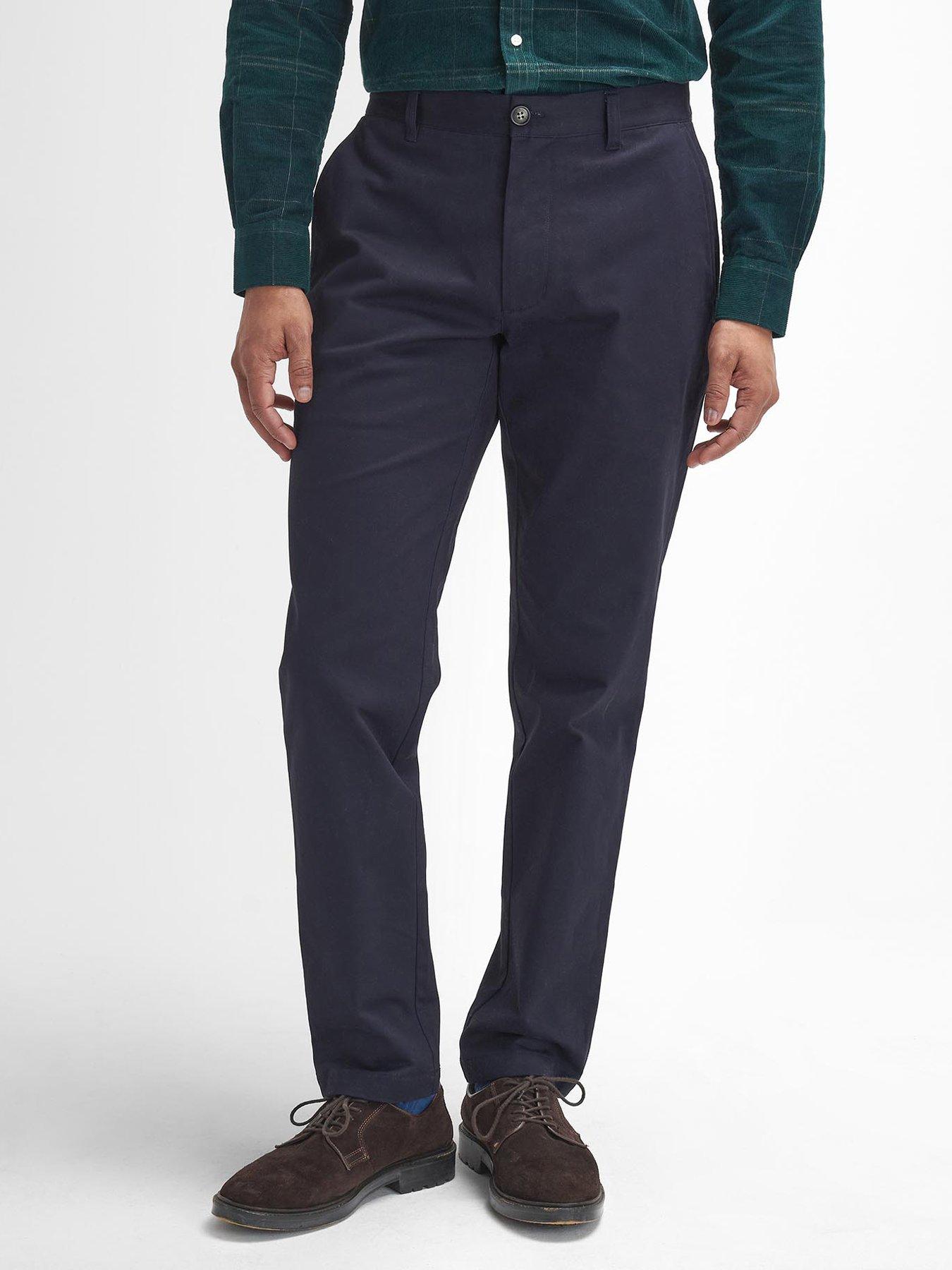 Barbour Sueded Sateen Slim Fit Trousers - Navy