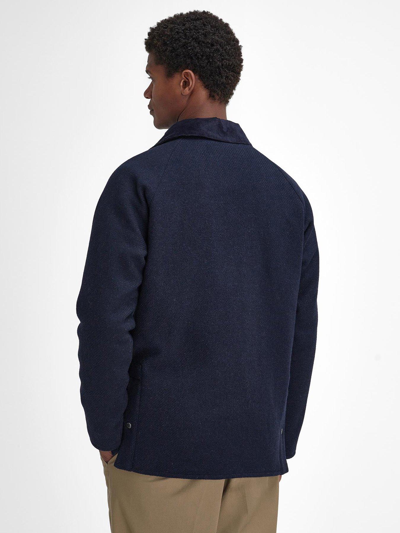  image of barbour-bedale-wool-jacket-navy