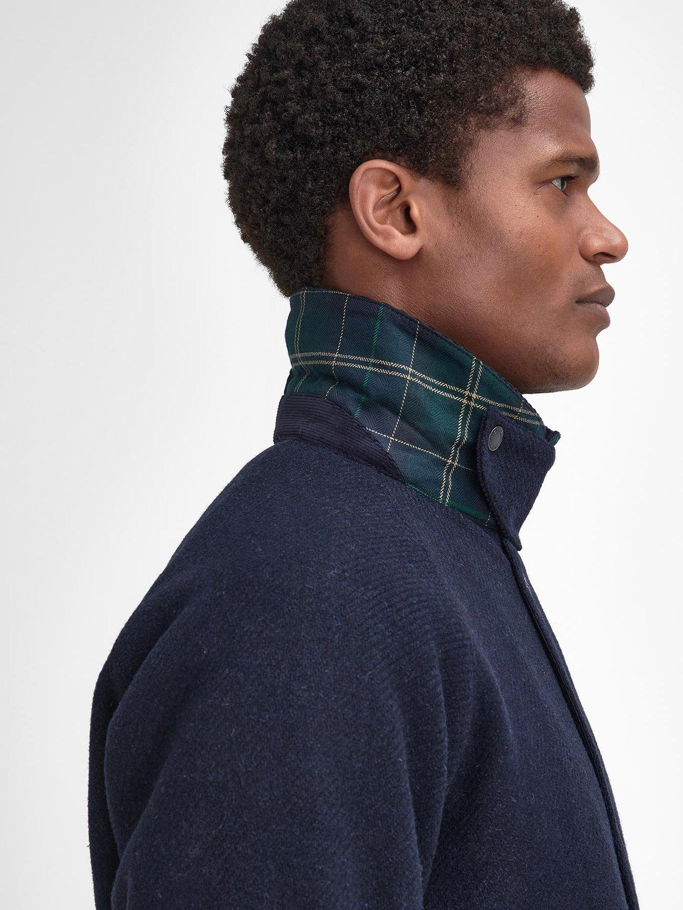  image of barbour-bedale-wool-jacket-navy