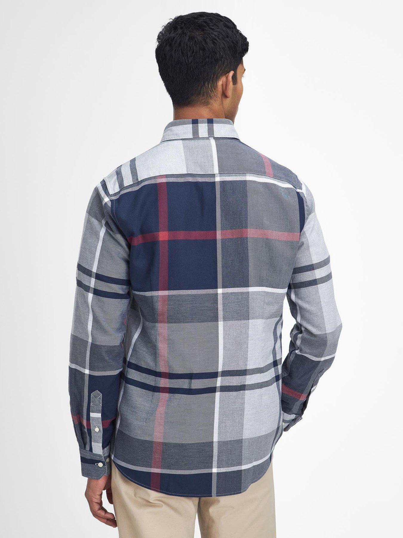 Image 2 of 5 of Barbour Long Sleeve Dunoon Tailored Tartan Shirt - Grey