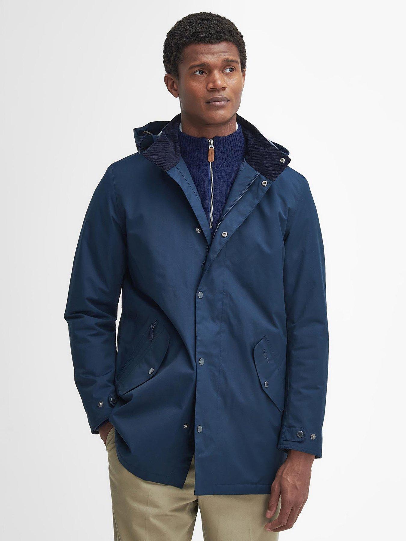 Barbour navy blue jacket clearance