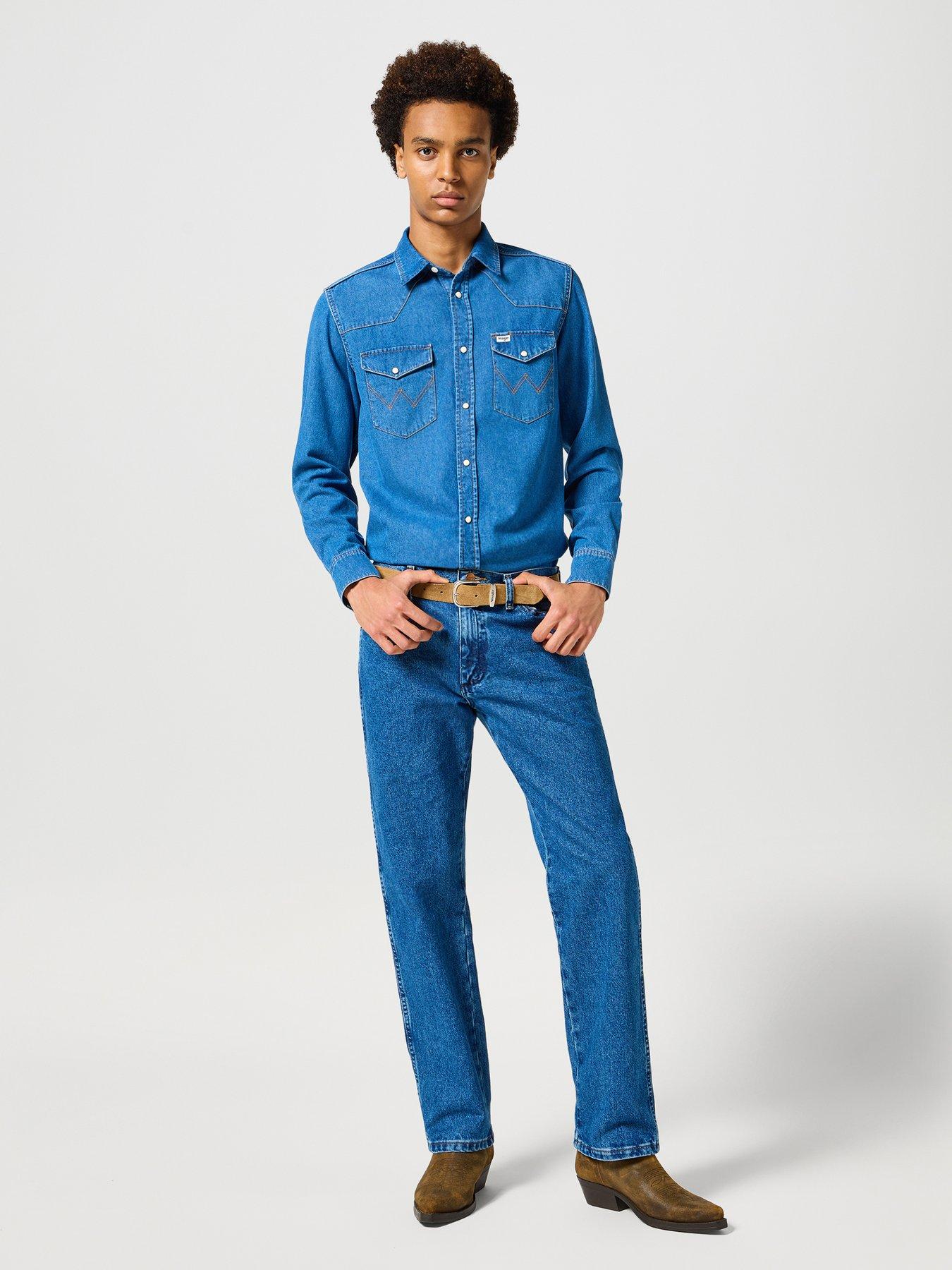 Image 3 of 5 of Wrangler 13MWZ Regular Straight Jeans - Blue