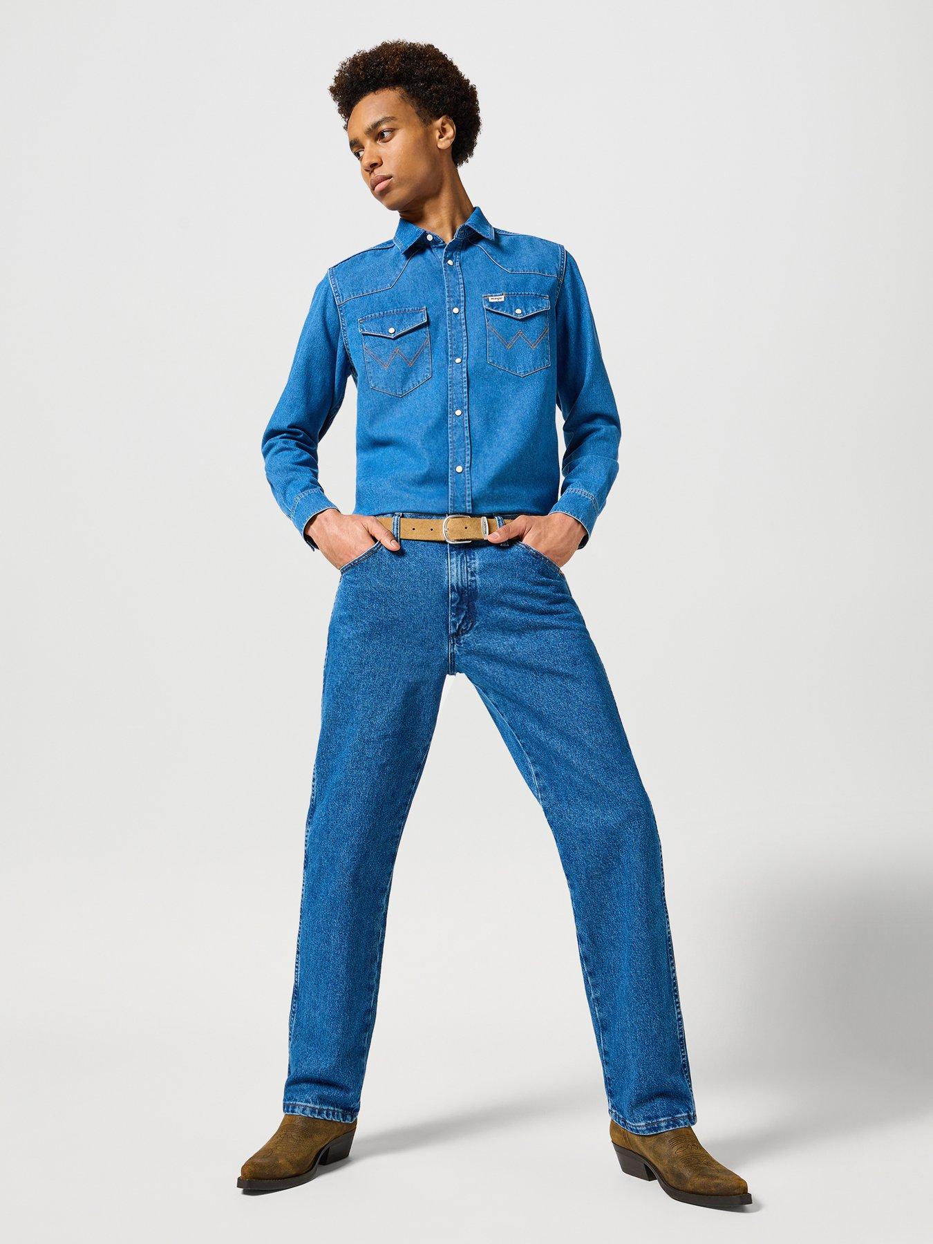 Image 4 of 5 of Wrangler 13MWZ Regular Straight Jeans - Blue
