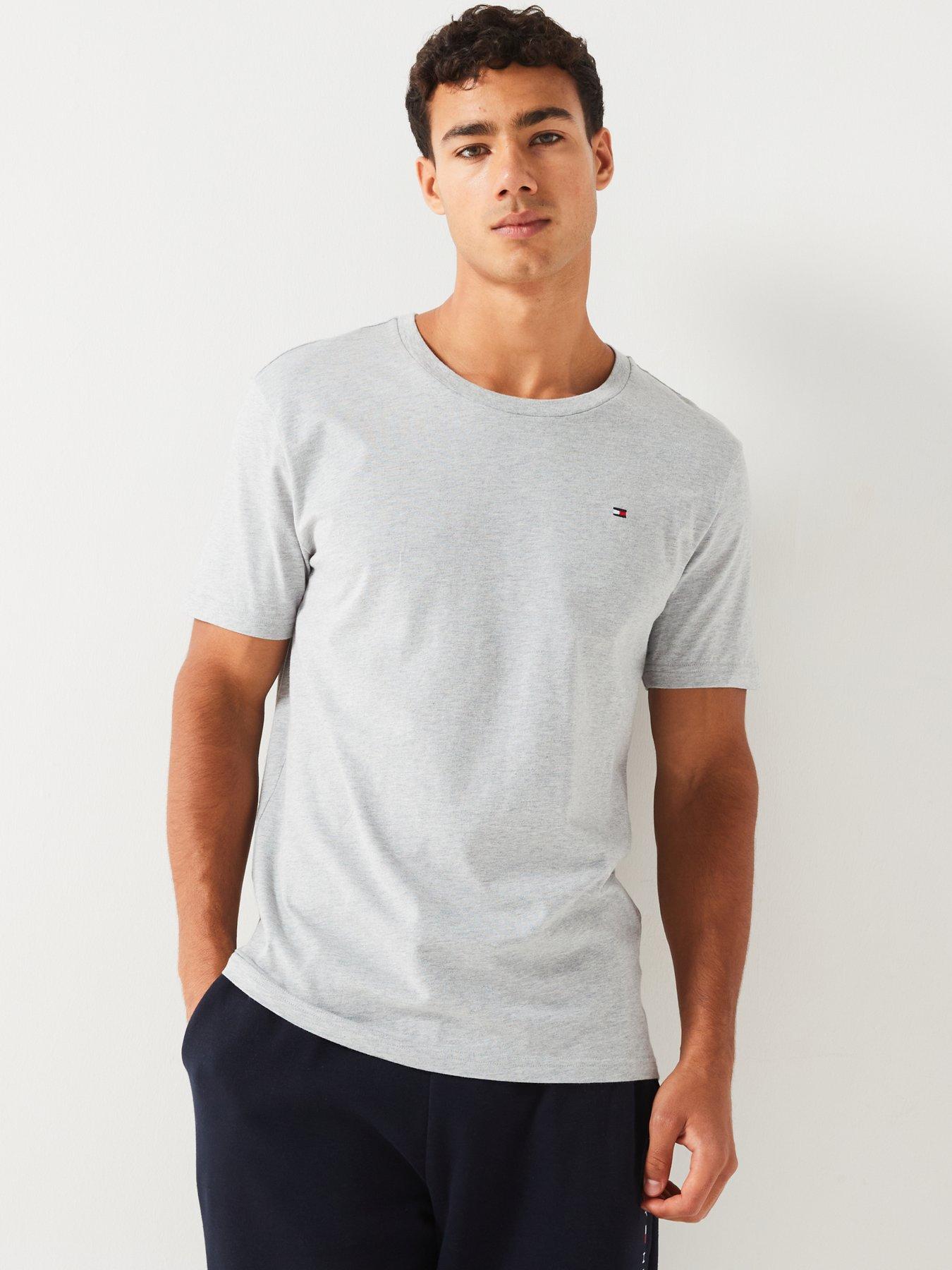 Image 2 of 7 of Tommy Hilfiger Left Chest Flag Logo 3 Pack Loungewear T-Shirt - Assorted