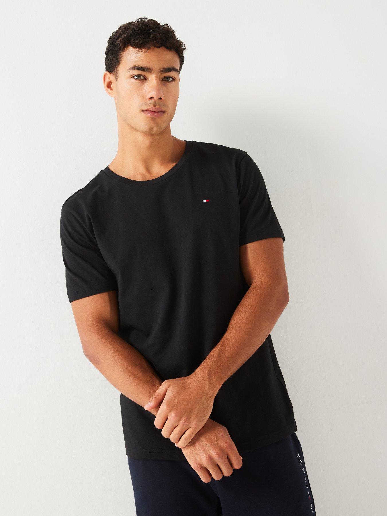 Image 5 of 7 of Tommy Hilfiger Left Chest Flag Logo 3 Pack Loungewear T-Shirt - Assorted
