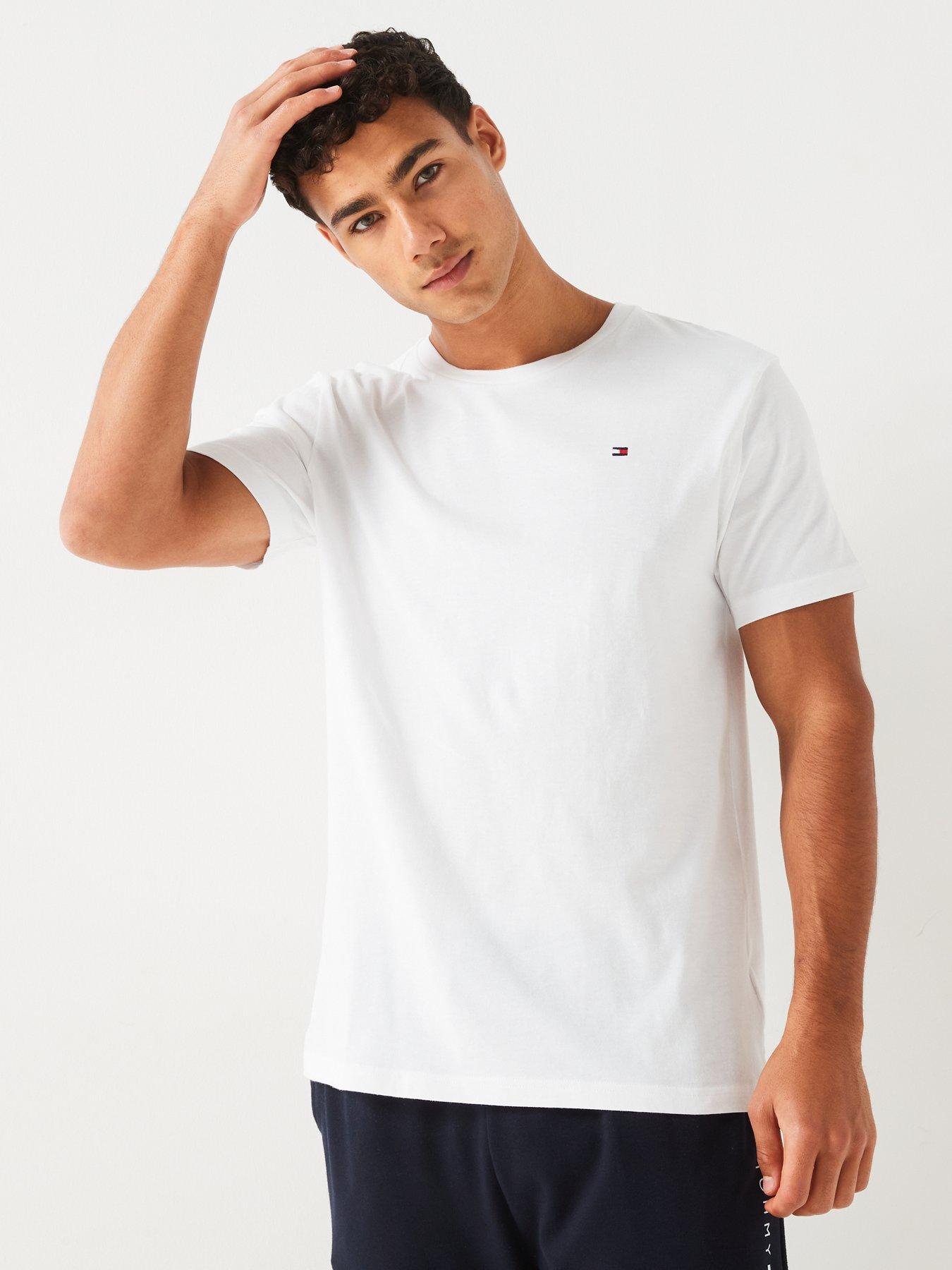 Image 6 of 7 of Tommy Hilfiger Left Chest Flag Logo 3 Pack Loungewear T-Shirt - Assorted