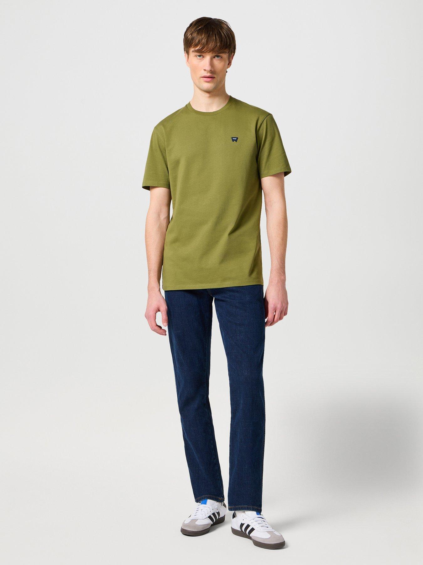  image of wrangler-texas-slim-fit-jeans-dark-blue