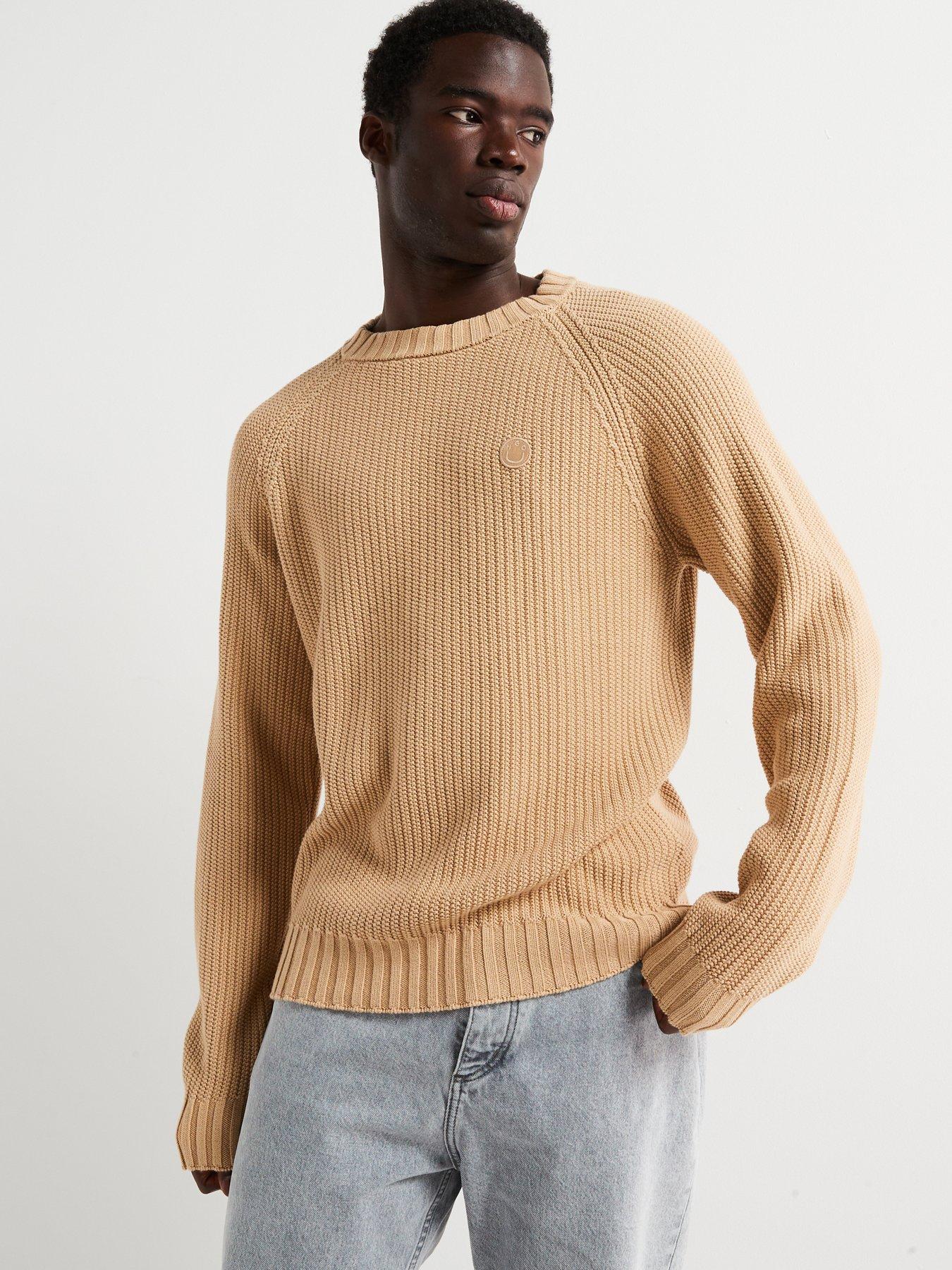 undefined Blue Sonni Regular Fit Smiley Knitted Jumper - Dark Beige
