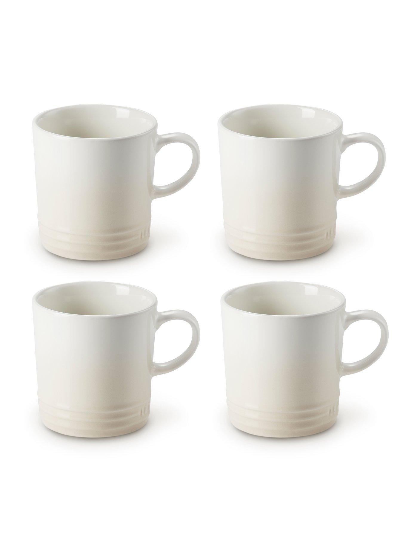Le Creuset Set of 4 Stoneware Mugs in Meringue
