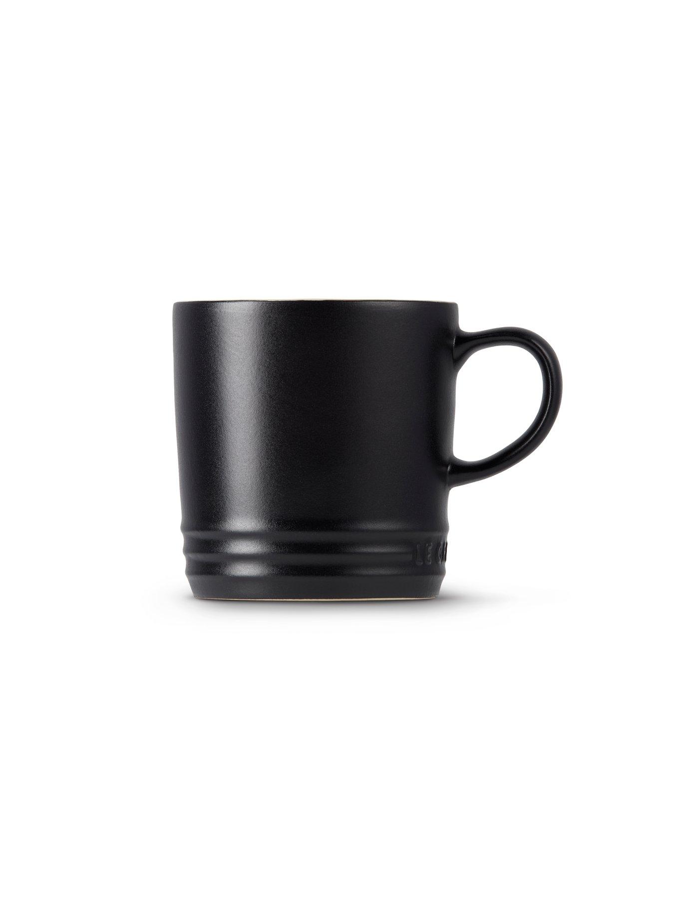  image of le-creuset-set-of-4-stoneware-mugs-in-satin-black