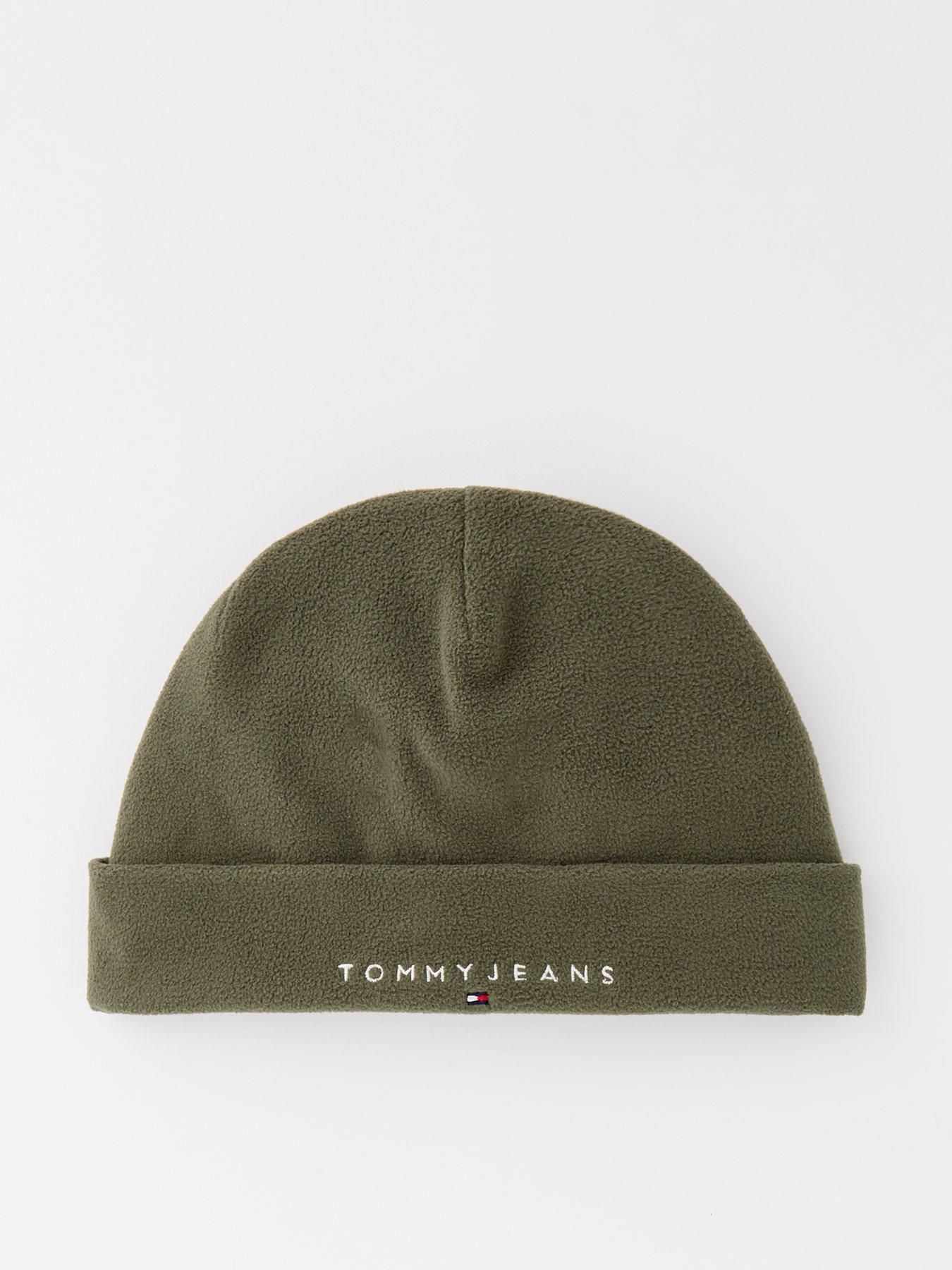 undefined Linear Logo Fleece Beanie Hat - Green