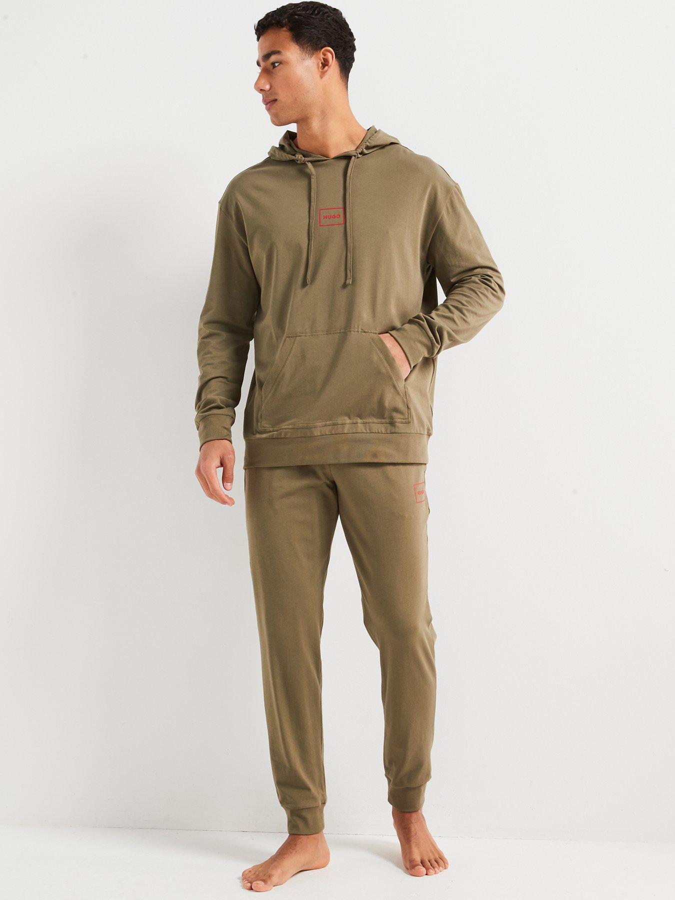  image of hugo-laze-hoodie-relaxed-fit-loungewear-hoodie