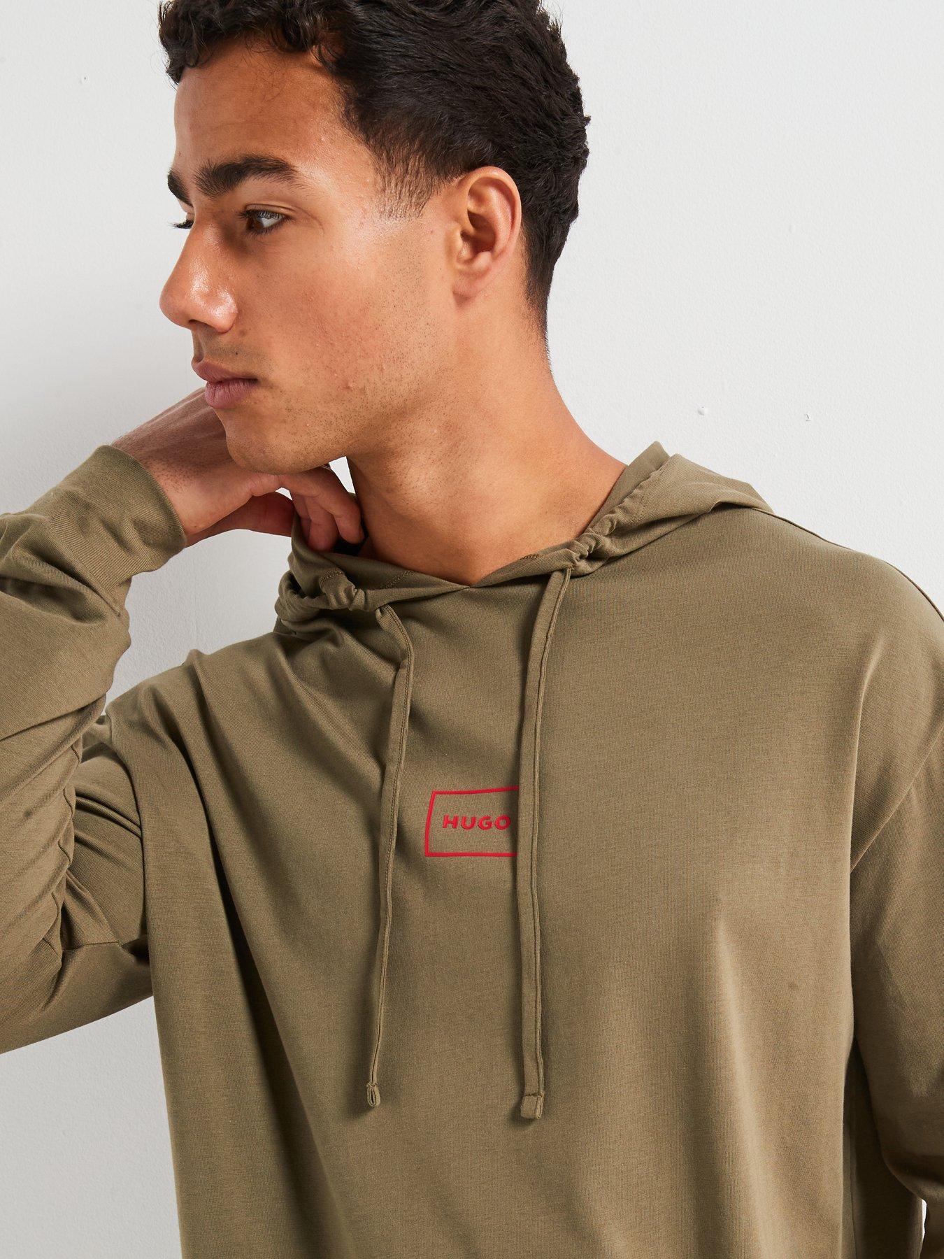  image of hugo-laze-hoodie-relaxed-fit-loungewear-hoodie