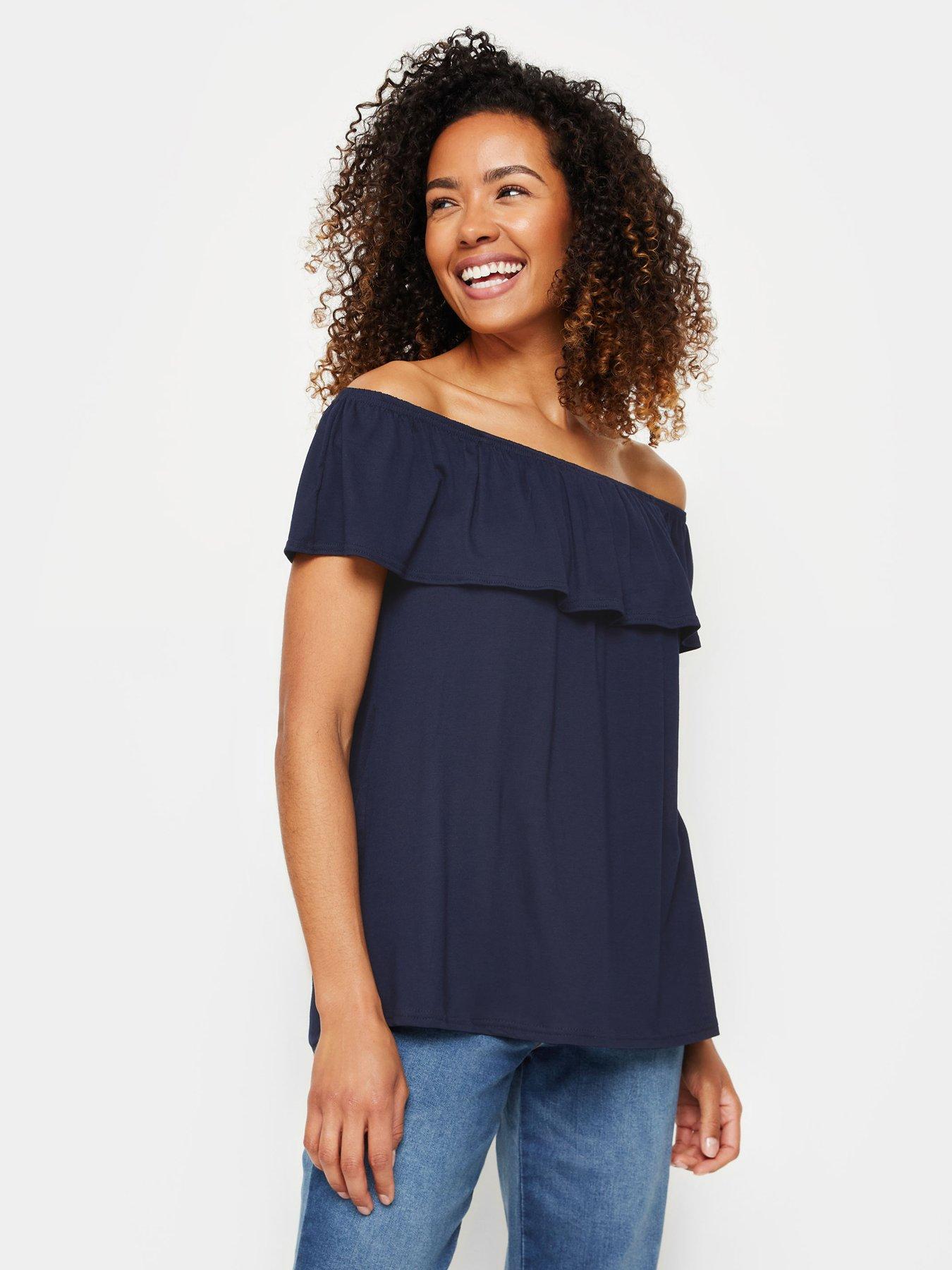undefined Bardot Top - Blue