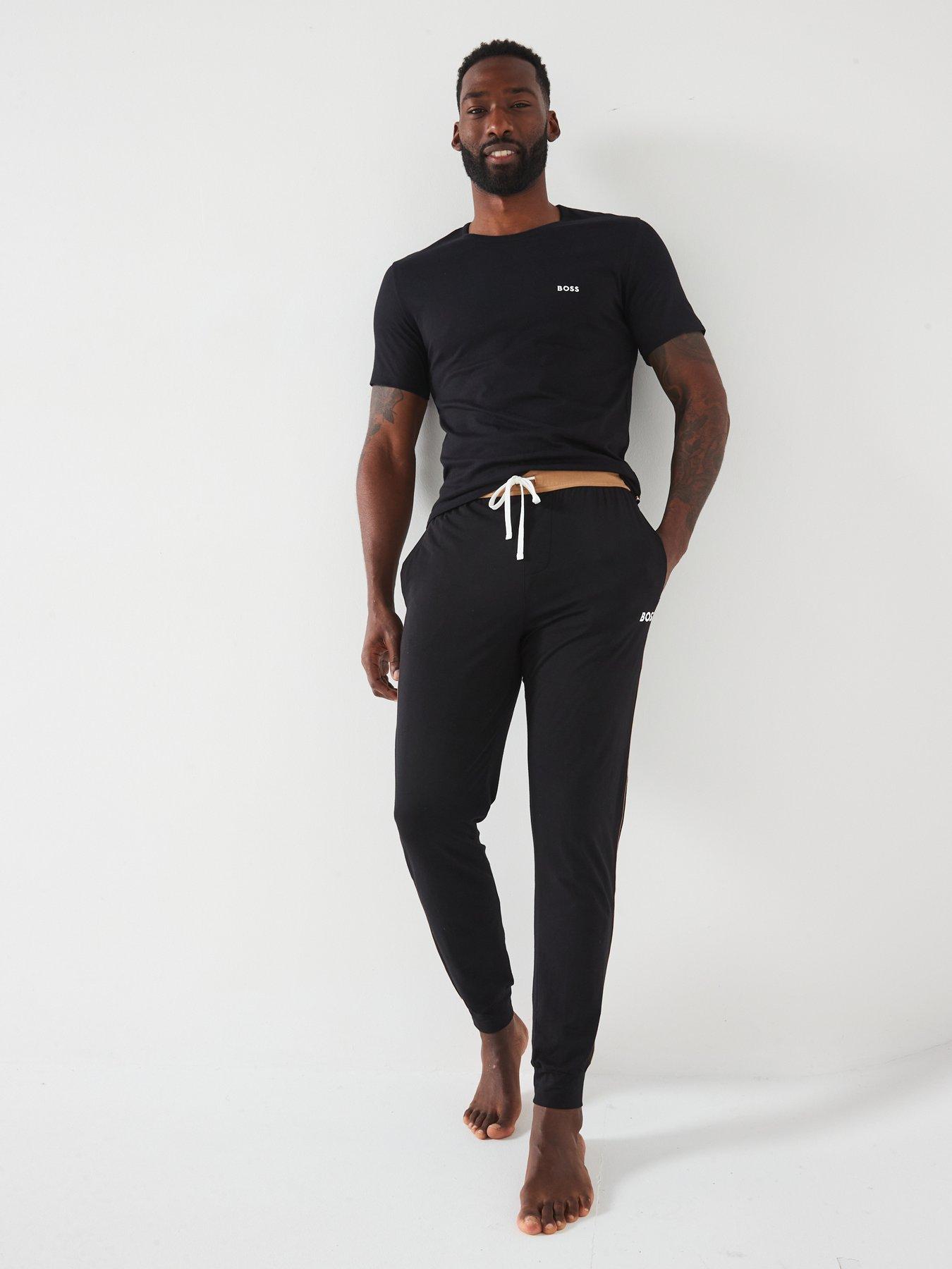 Image 3 of 4 of BOSS Balance Corporate Cuffed Loungewear Pants - Black