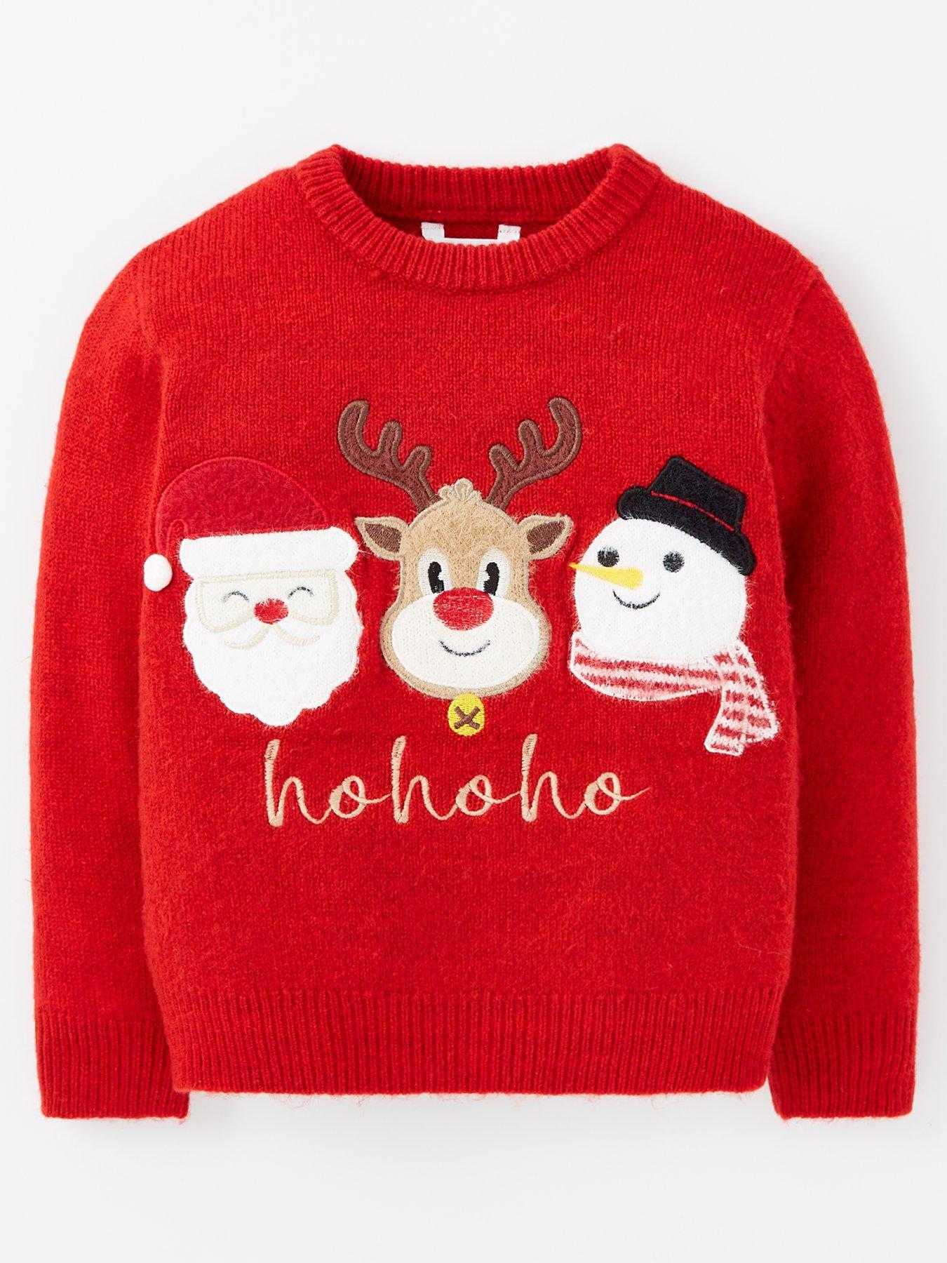 Mini V by Very Boys Christmas Character Knitted Jumper Multi littlewoods