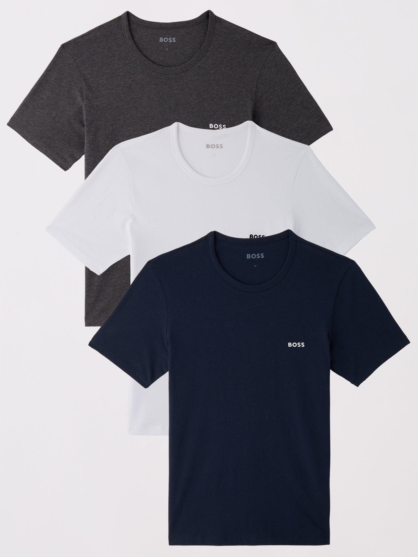 BOSS 3 Pack of T-shirts - Grey/Navy/White