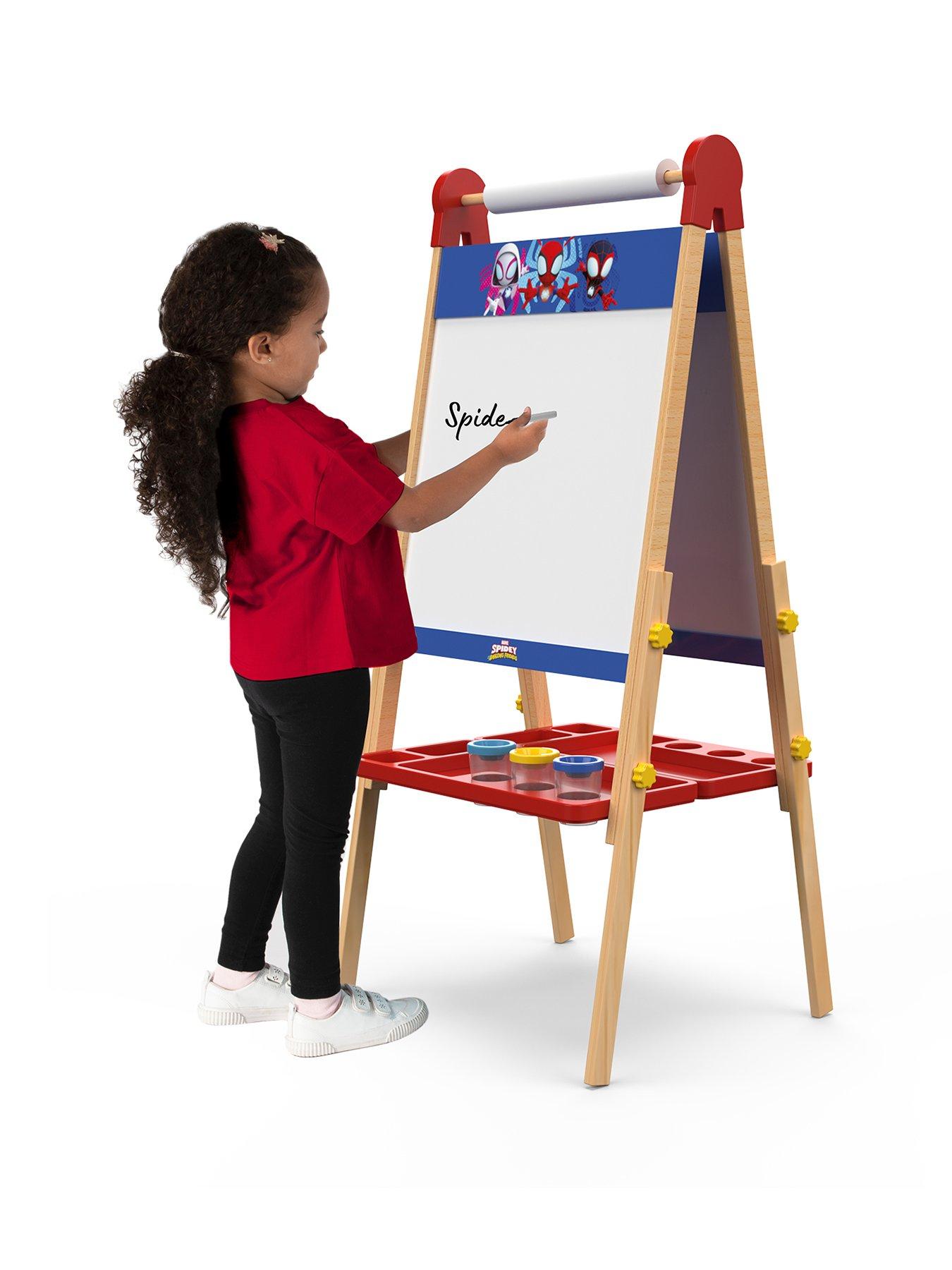 front image of spiderman-spidey-2-in-1-floor-standing-art-easel