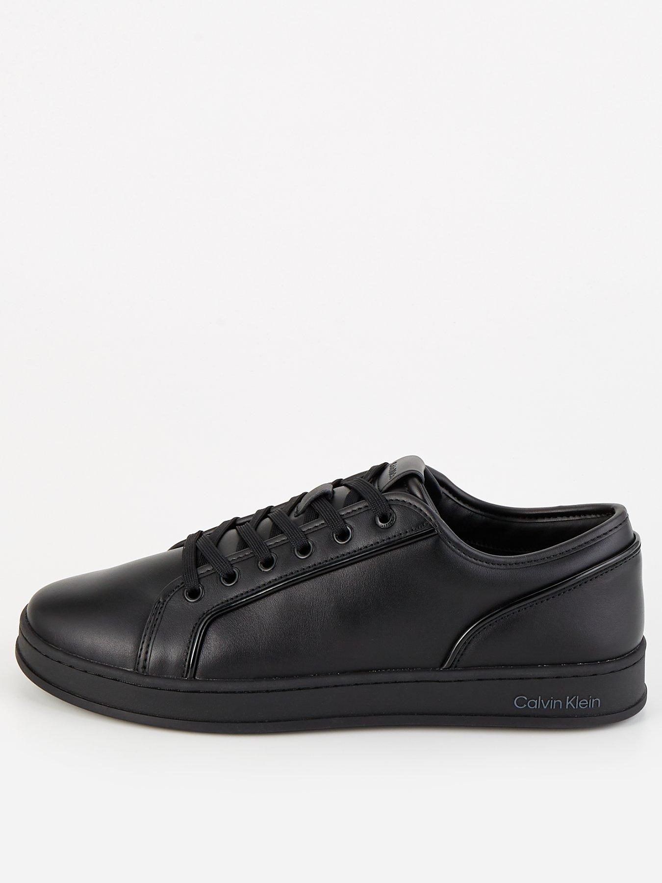 undefined Low Top Piping Trim Lace Up Sneakers - Black