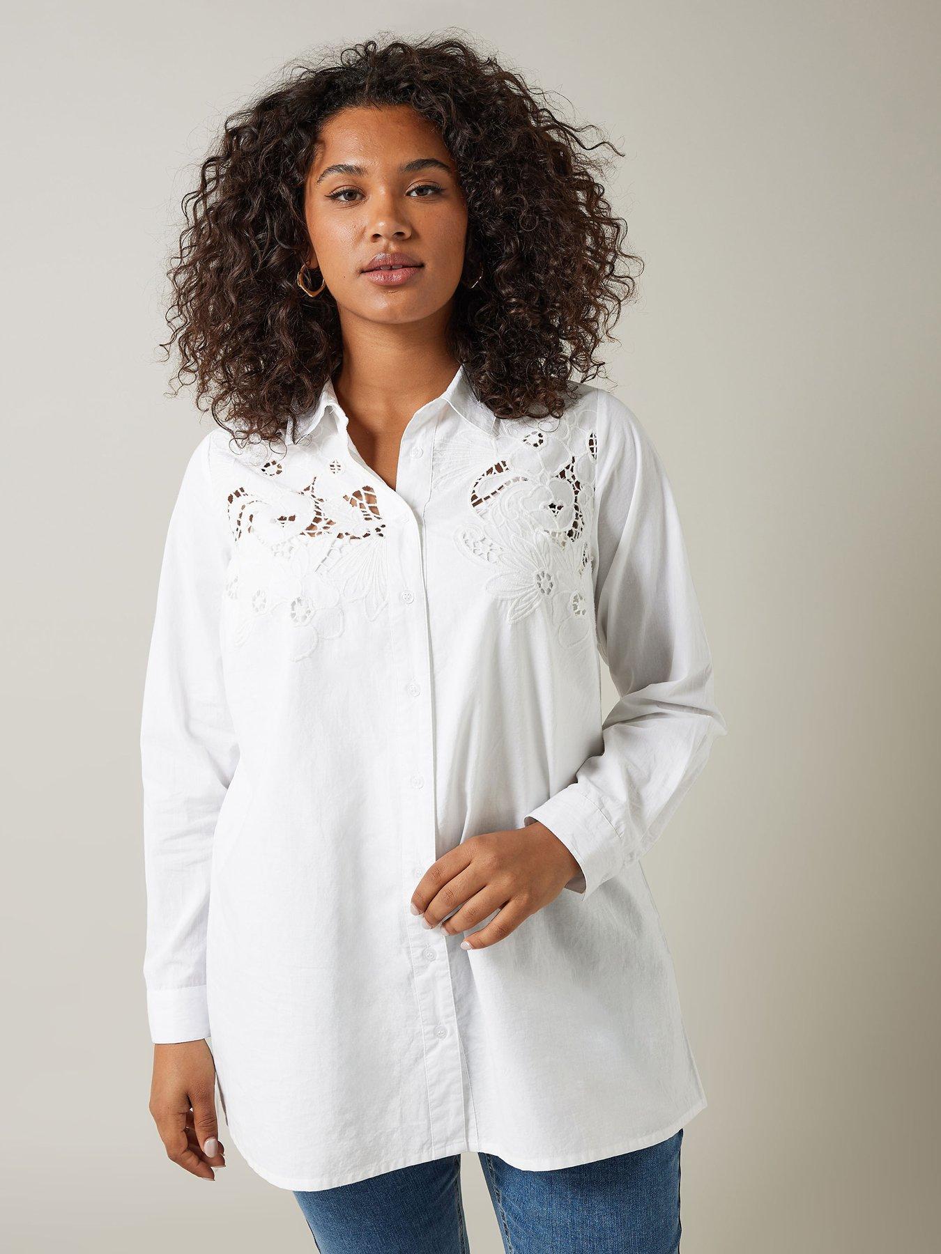 undefined Long Sleeve Button Down Shirt - White