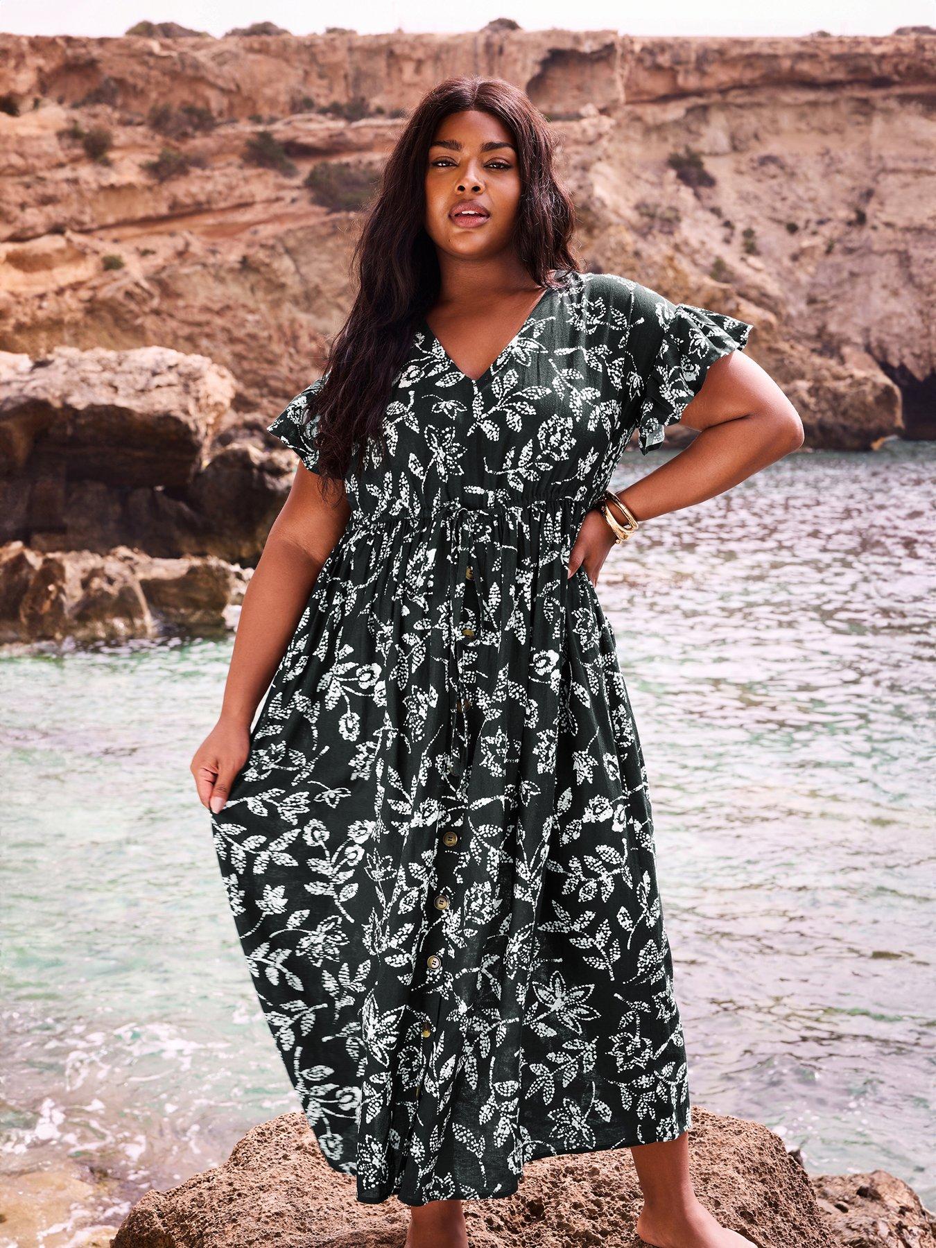 Plus size boho maxi best sale