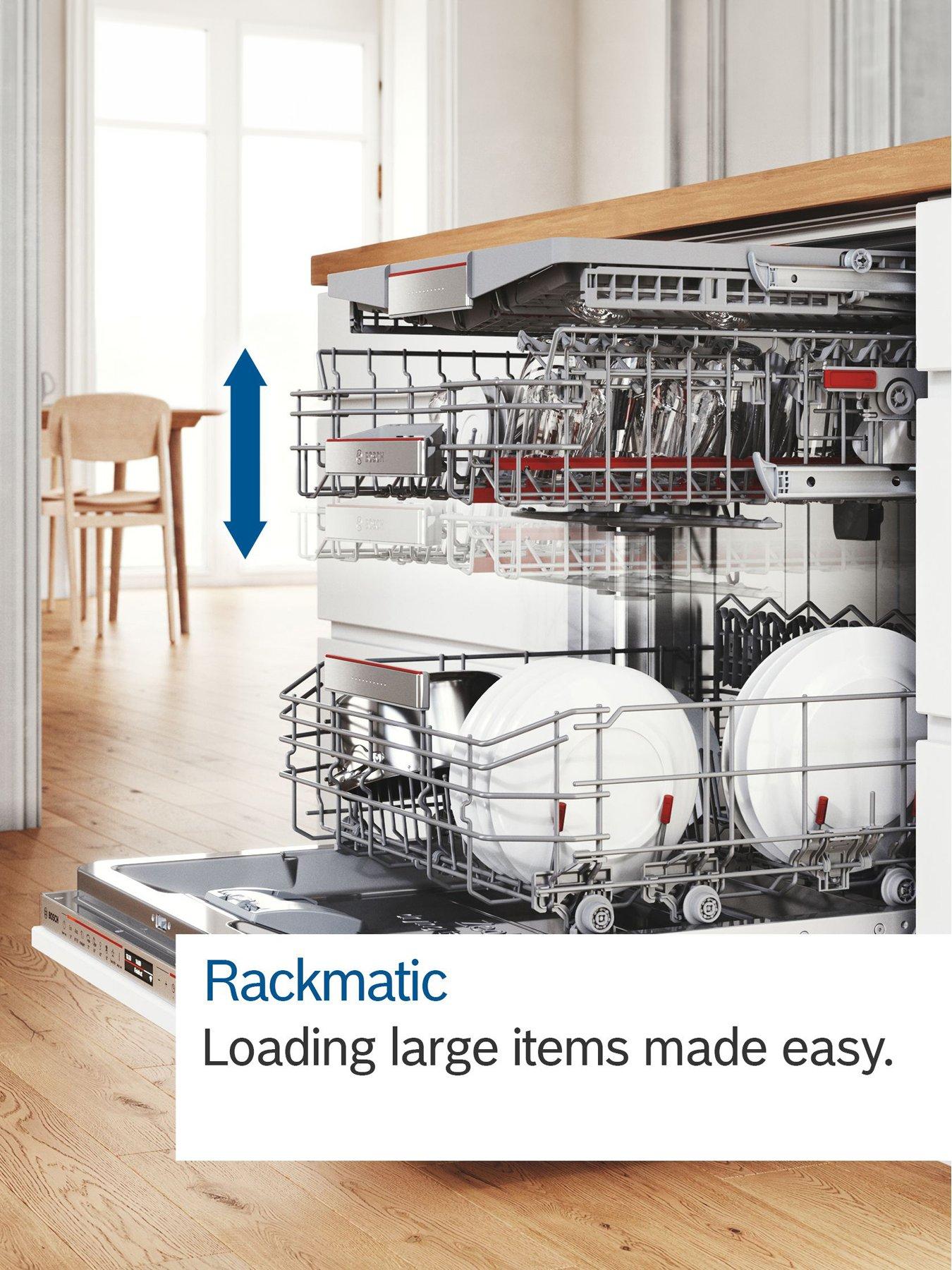  image of bosch-series-6-smv6zcx10g-fullsize-14-place-settings-integrated-dishwasher-with-vario-flex-baskets-vario-drawer-time-light-stainless-steel