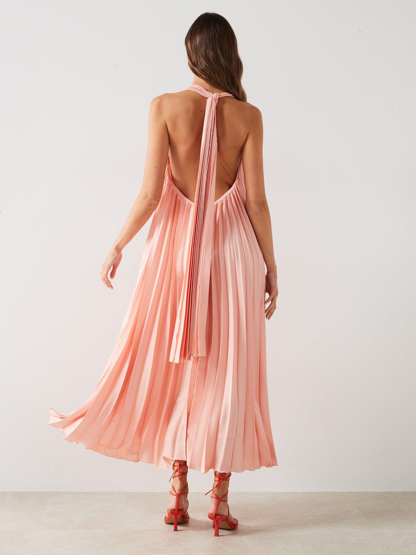 open lace back dress Rent Closet London Blush Pleated Skirt Dress main image 1