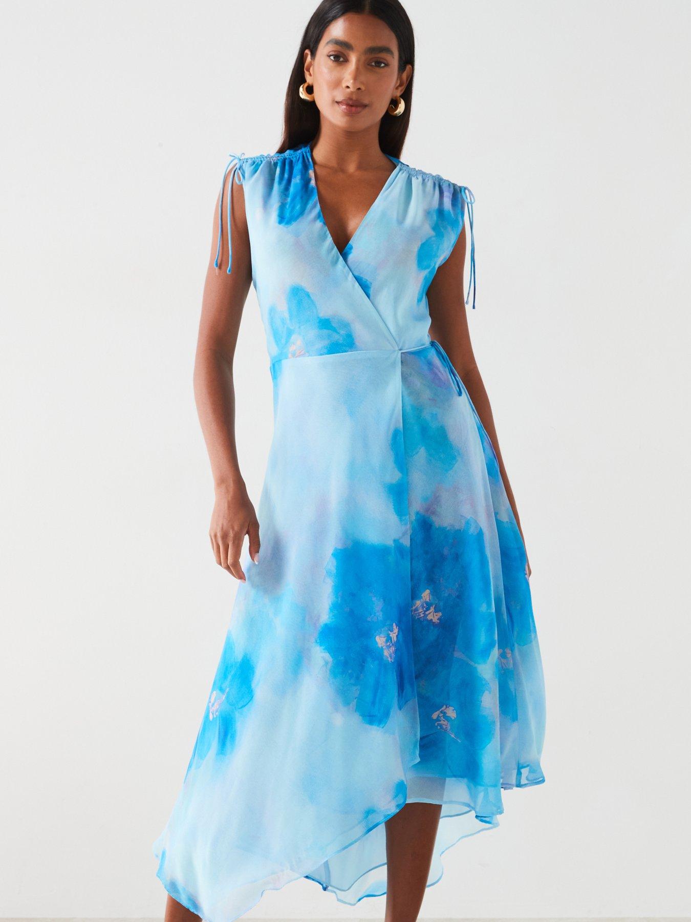 Mango wrap back dress best sale