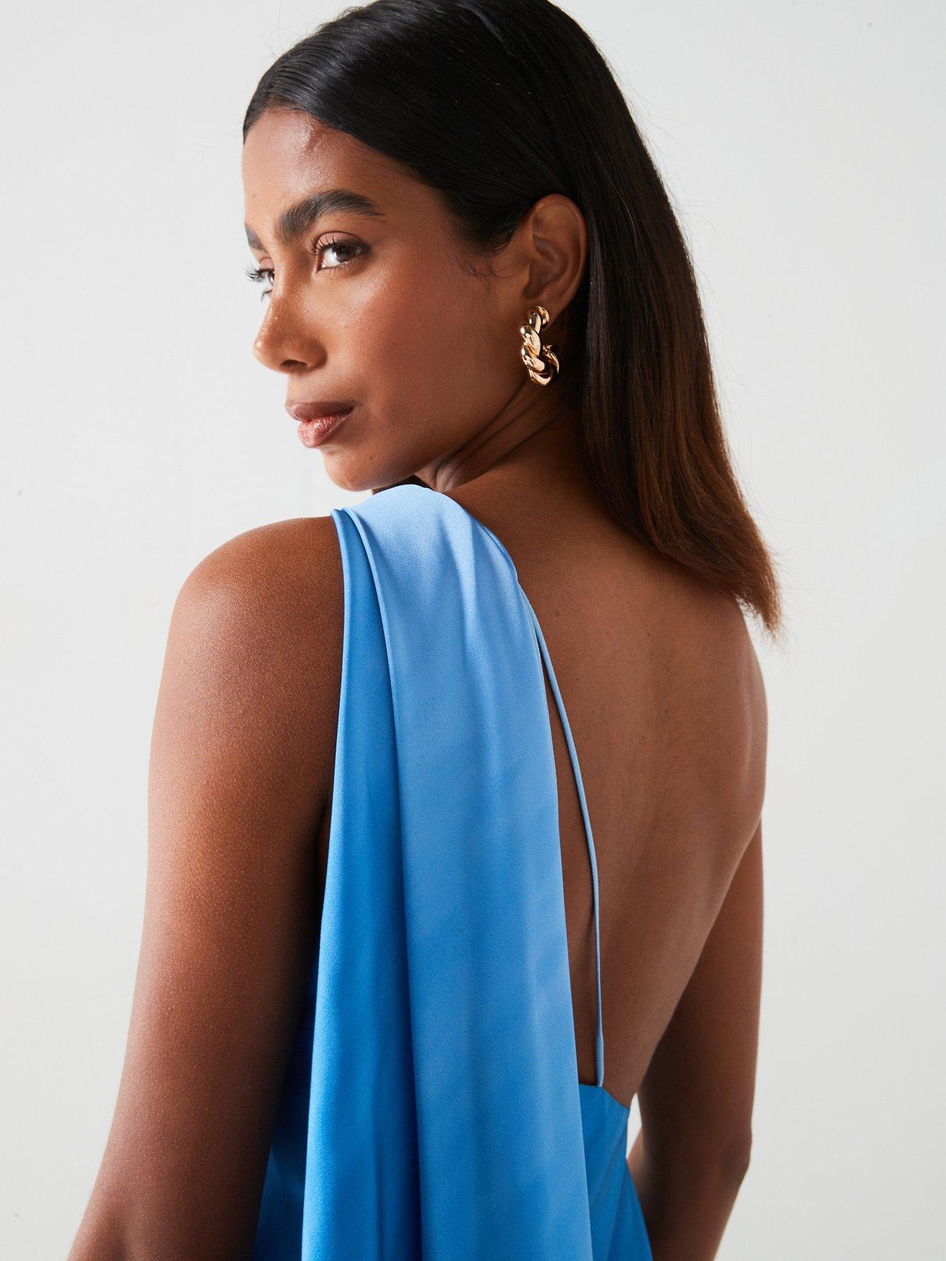 blue dress mango KAAREM