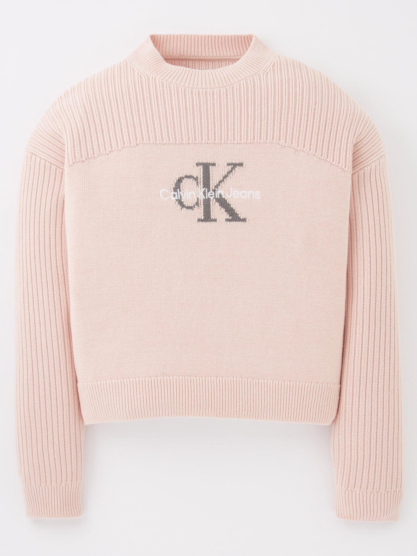 undefined Girls Monologo Sweater - Light Pink