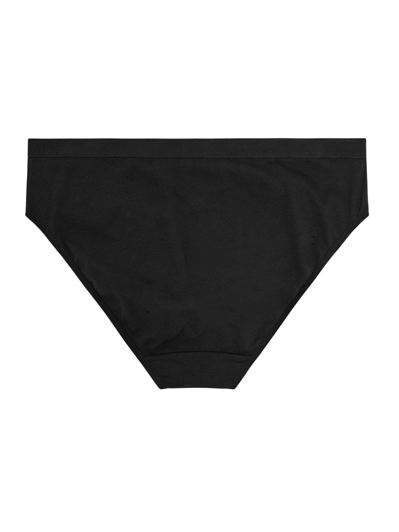 Image 2 of 4 of Yours Curve 5 Pack Stretch Hi Leg Brief - Black