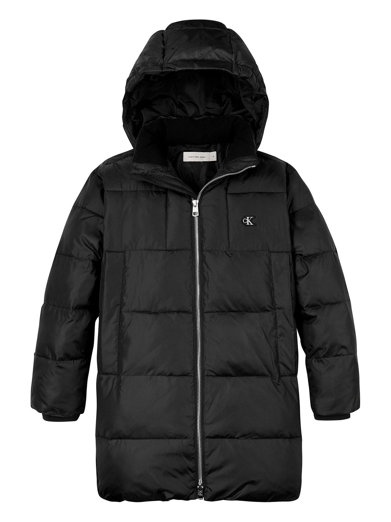 undefined Boys Essential Parka Padded Coat - Black