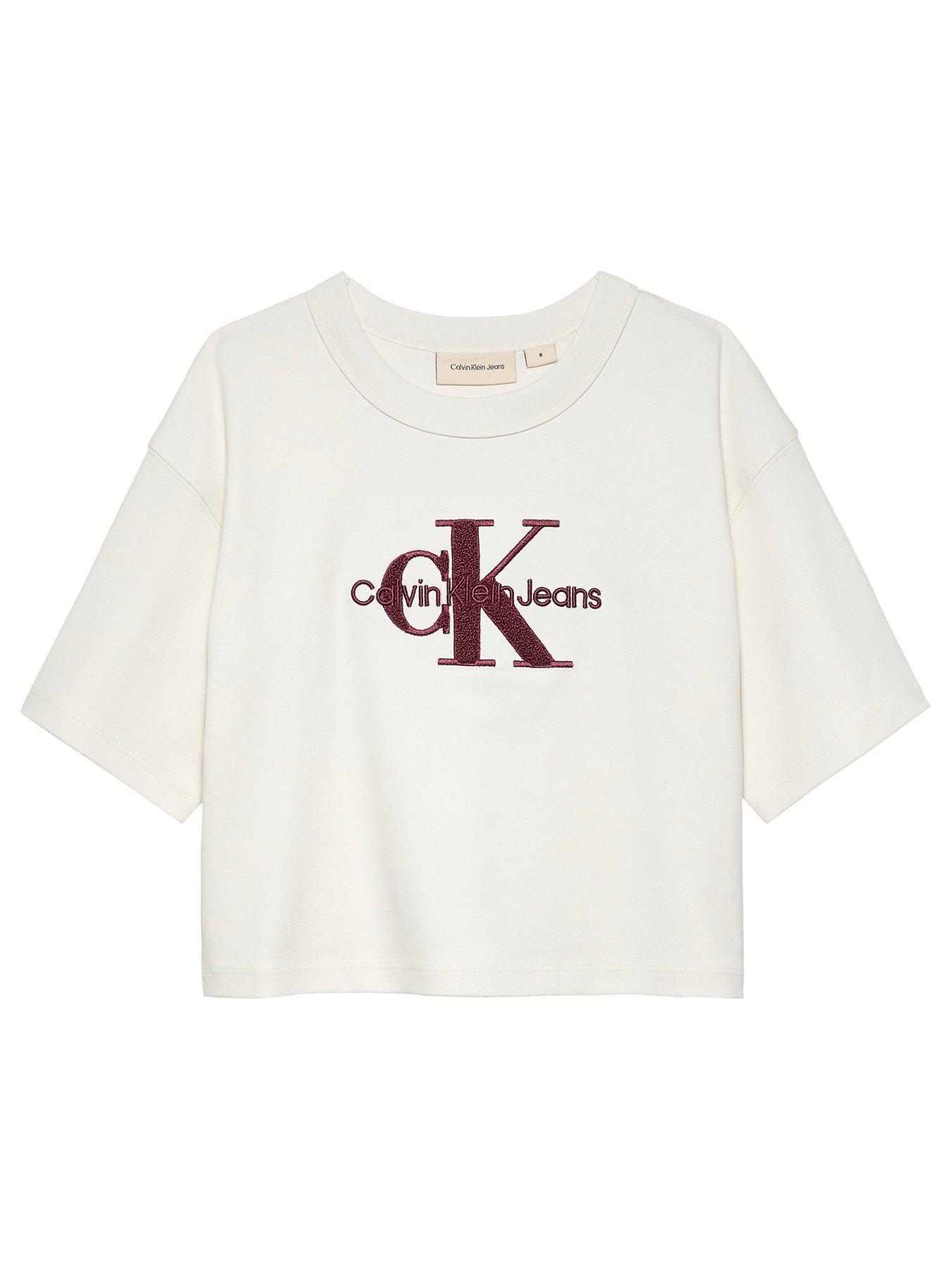 undefined Girls Teddy Monologo Short Sleeve T-Shirt - Cream