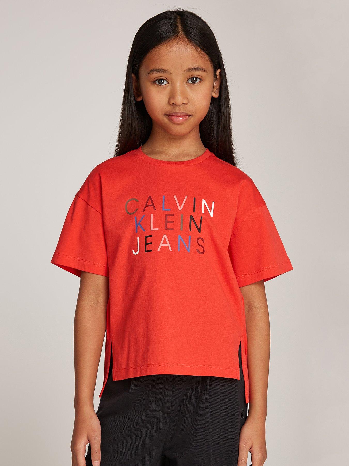 undefined Girls Logo Graphic Short Sleeve T-Shirt - Red