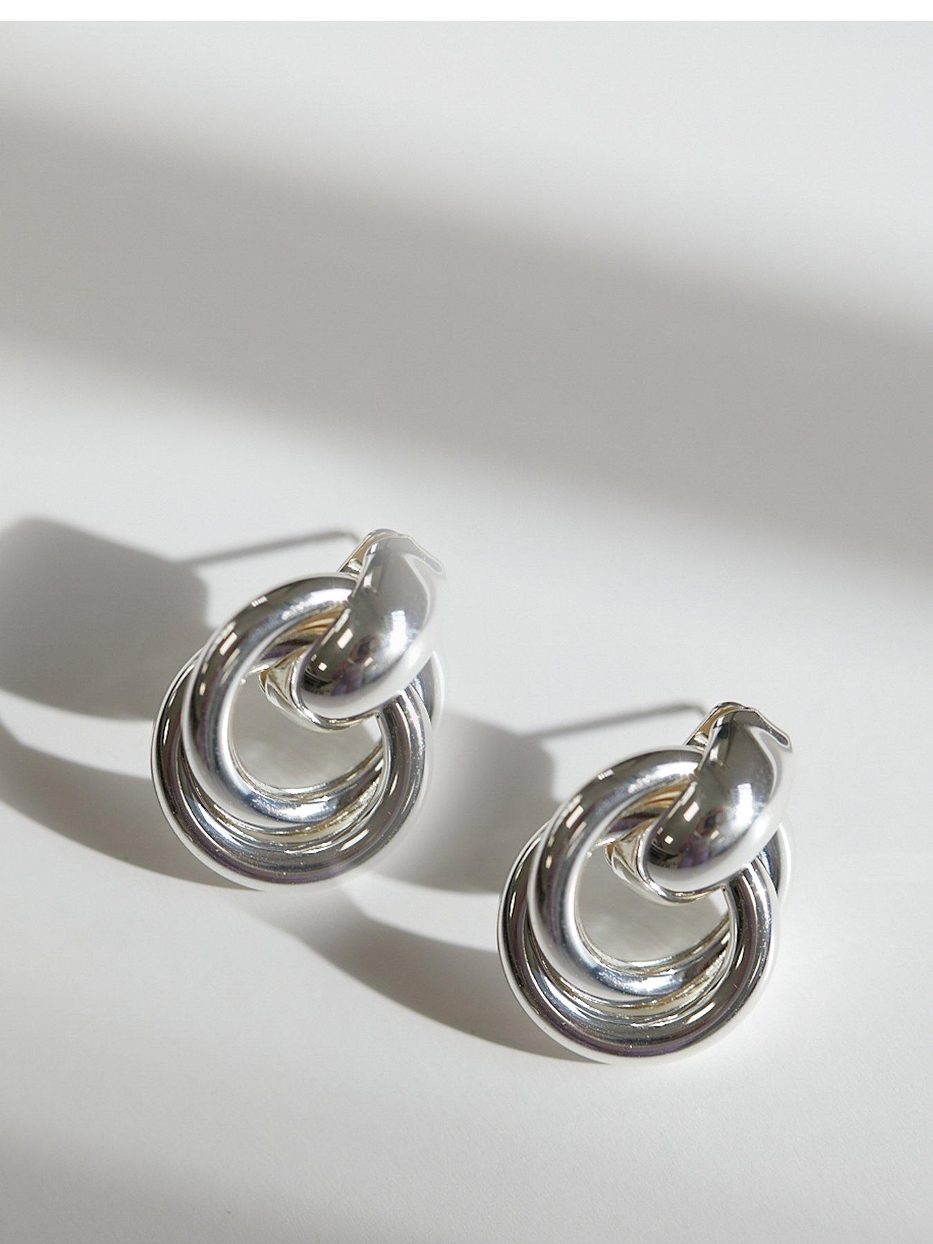 jon-richard-silver-plated-knotted-door-knocker-earrings
