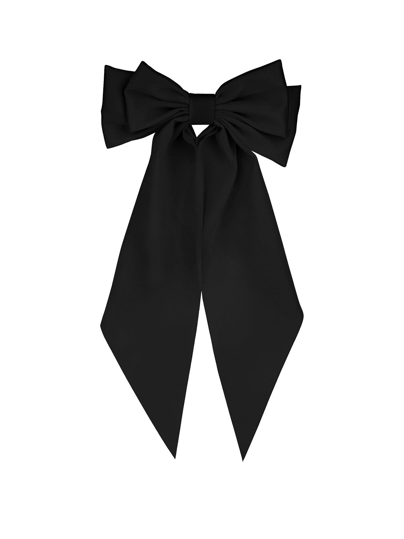 undefined Black Satin Bow