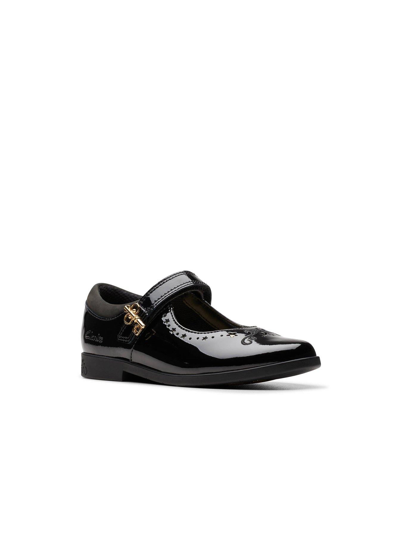 Clarks Kids Lock Magic Mary Jane Patent Leather School Shoe