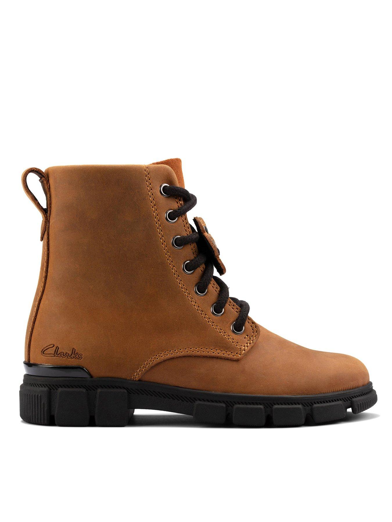 undefined Kids Evyn Top Tan Lace Up Ankle Boot
