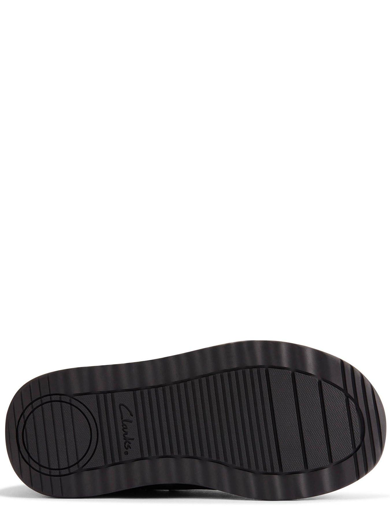  image of clarks-kids-daze-step-double-strap-leather-shoe-black
