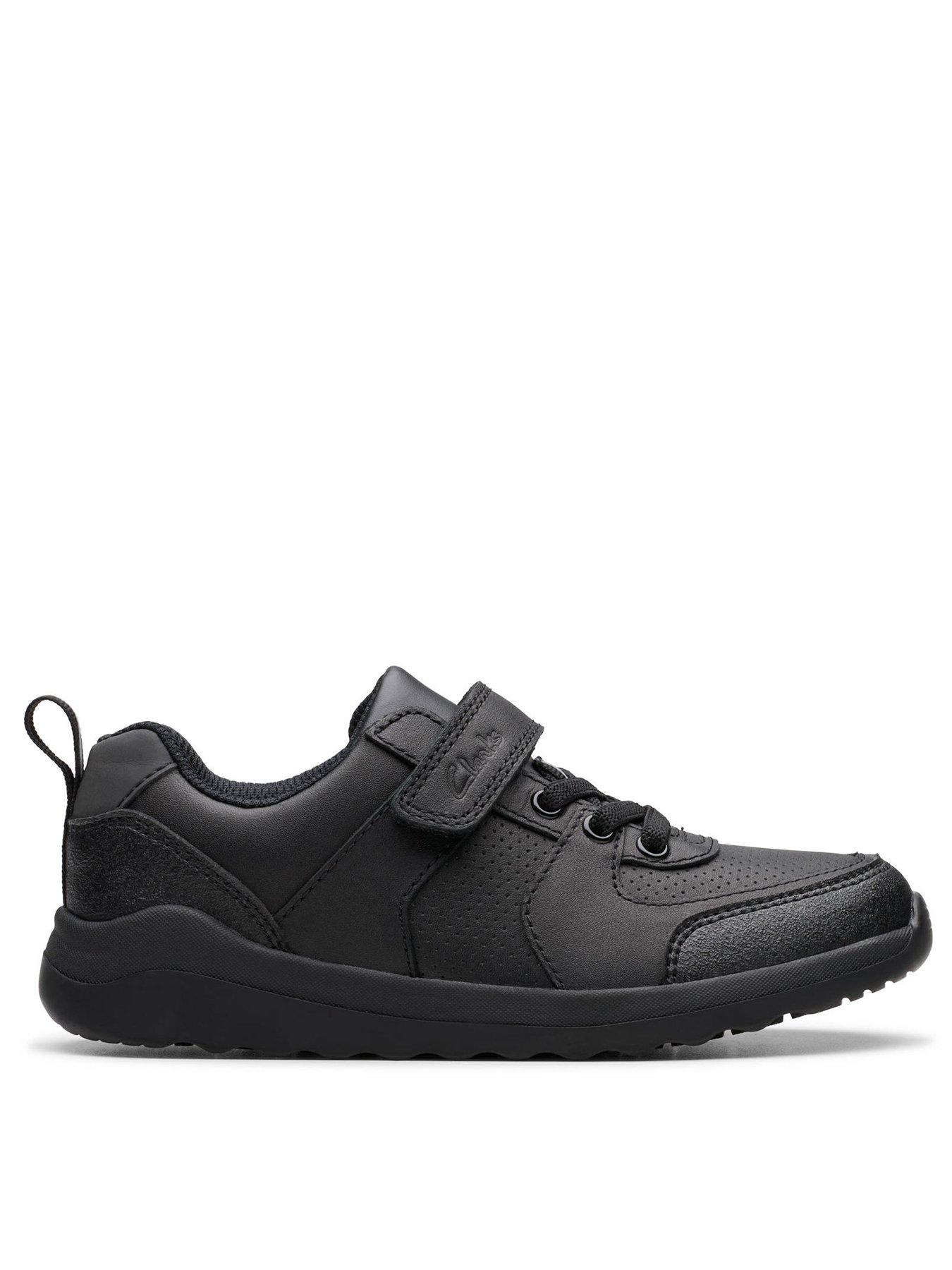 Image 1 of 6 of Clarks Kids Daze Bright Leather School Shoe - Black