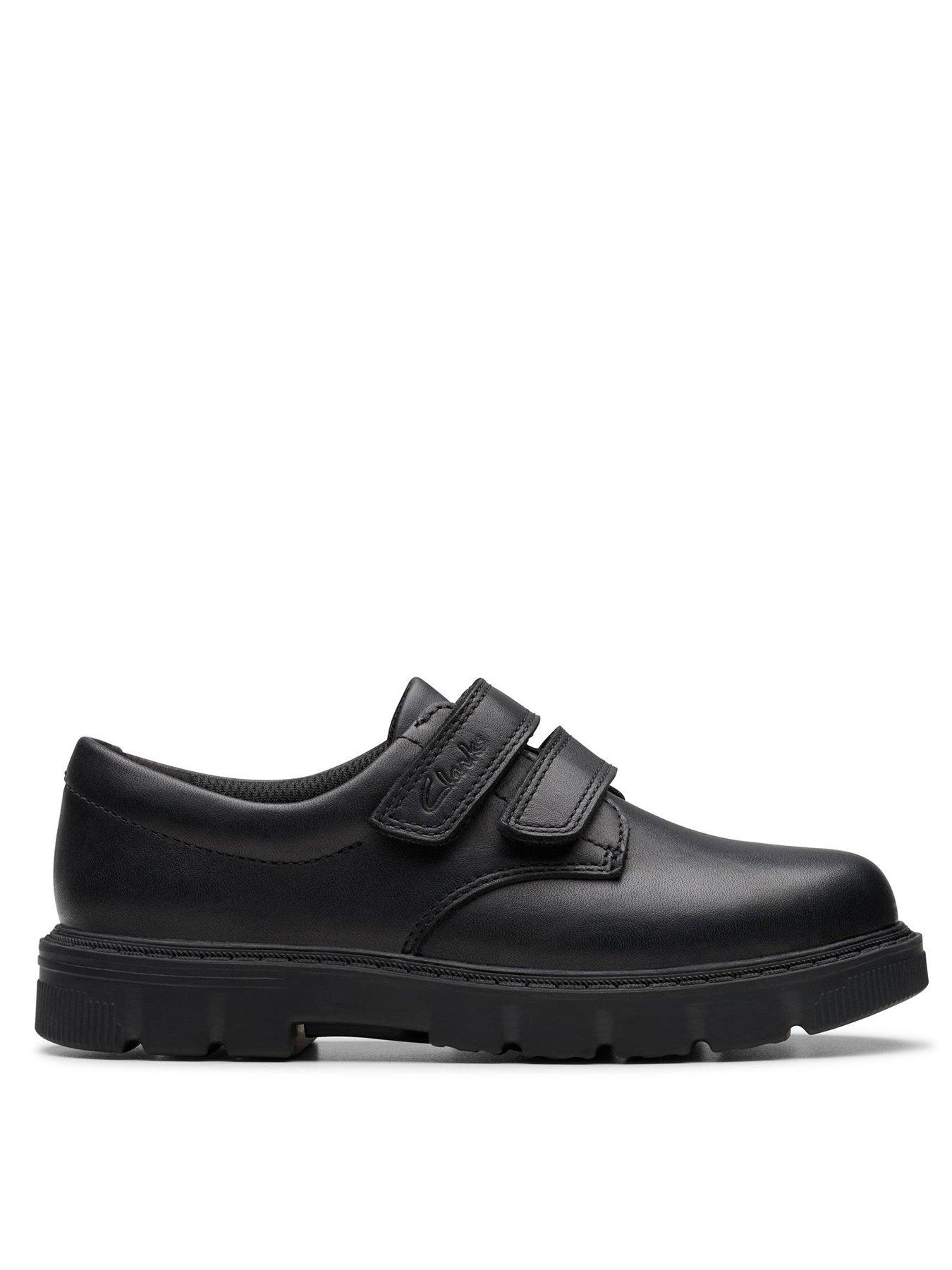 undefined Kids Lorcam Loop Double Strap Leather School Shoe