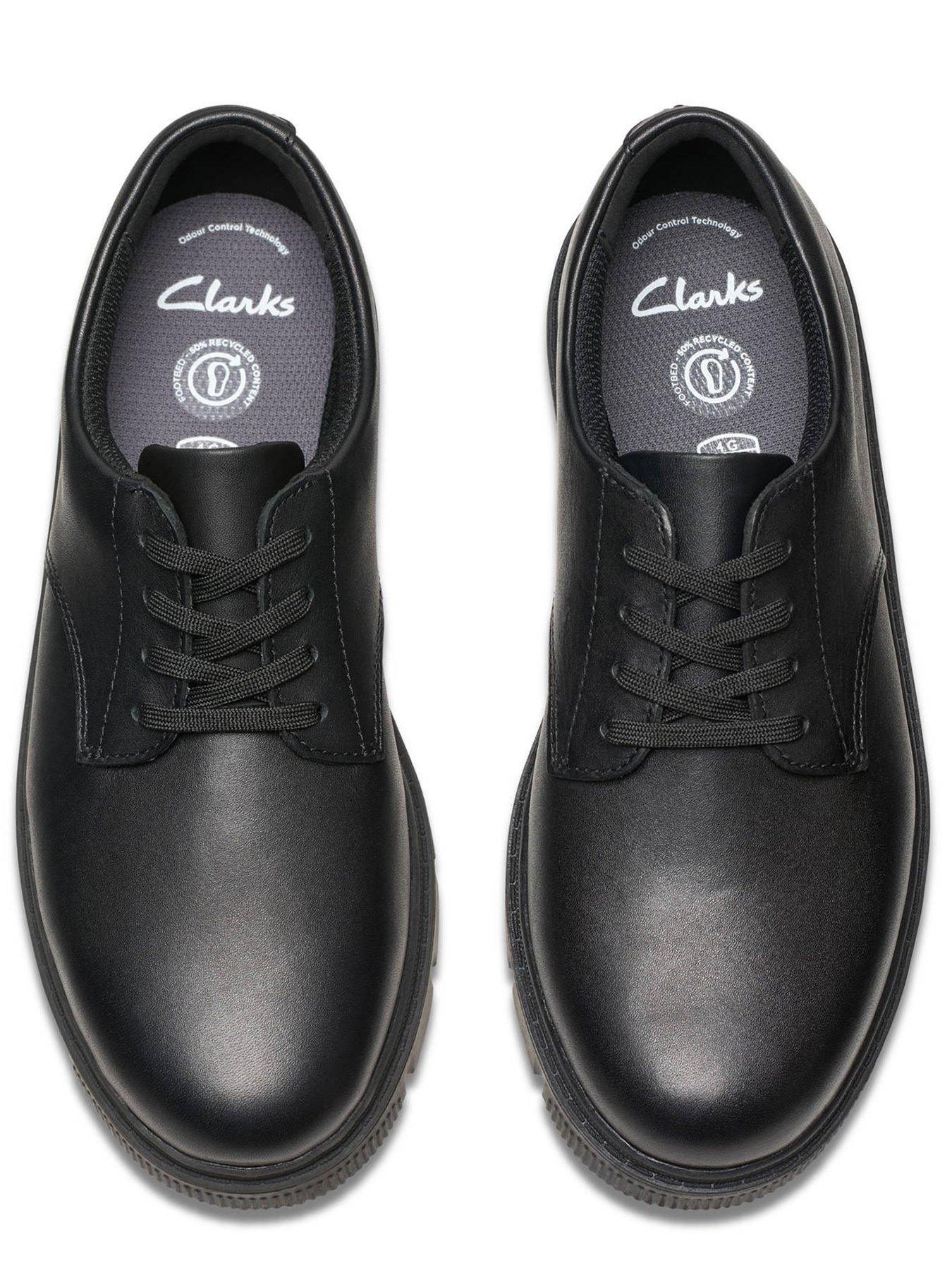  image of clarks-youth-lorcam-loop-lace-leather-school-shoe