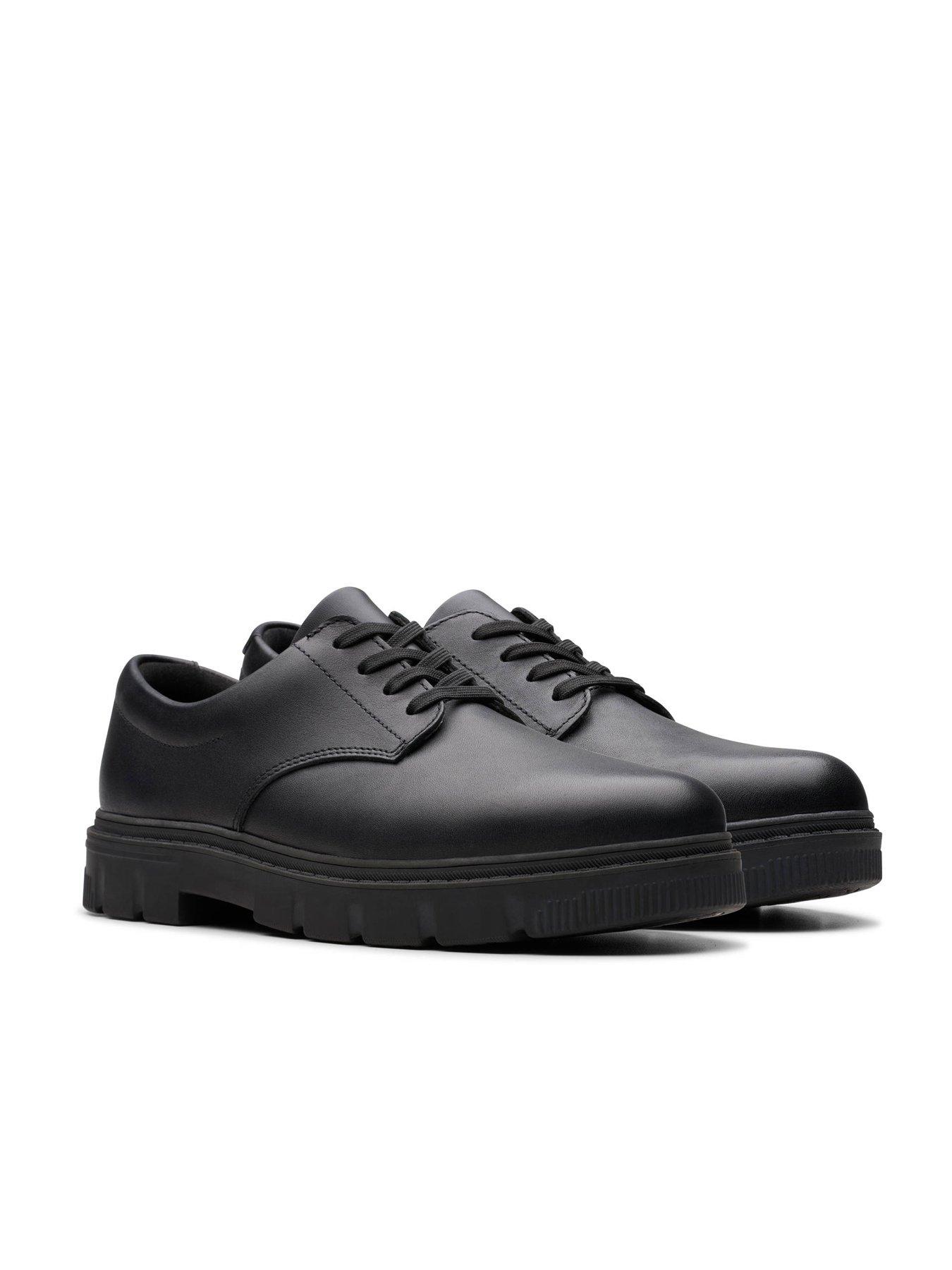  image of clarks-youth-lorcam-loop-lace-leather-school-shoe