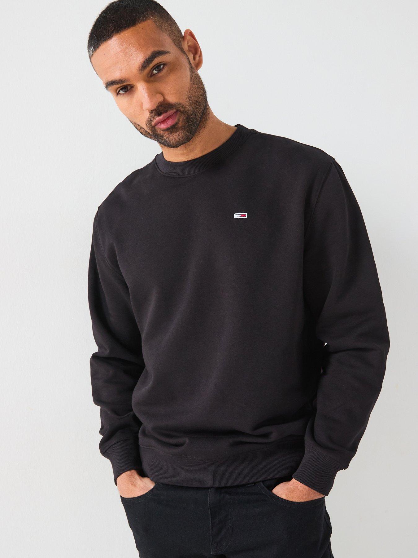 Image 1 of 4 of Tommy Jeans Flag Crew Sweat - Black