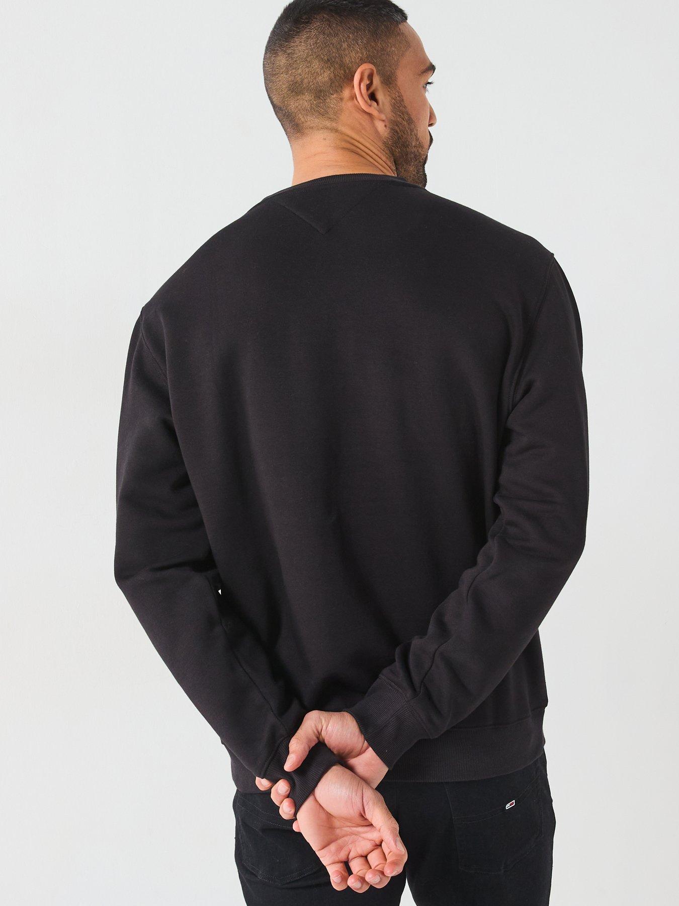Image 2 of 4 of Tommy Jeans Flag Crew Sweat - Black