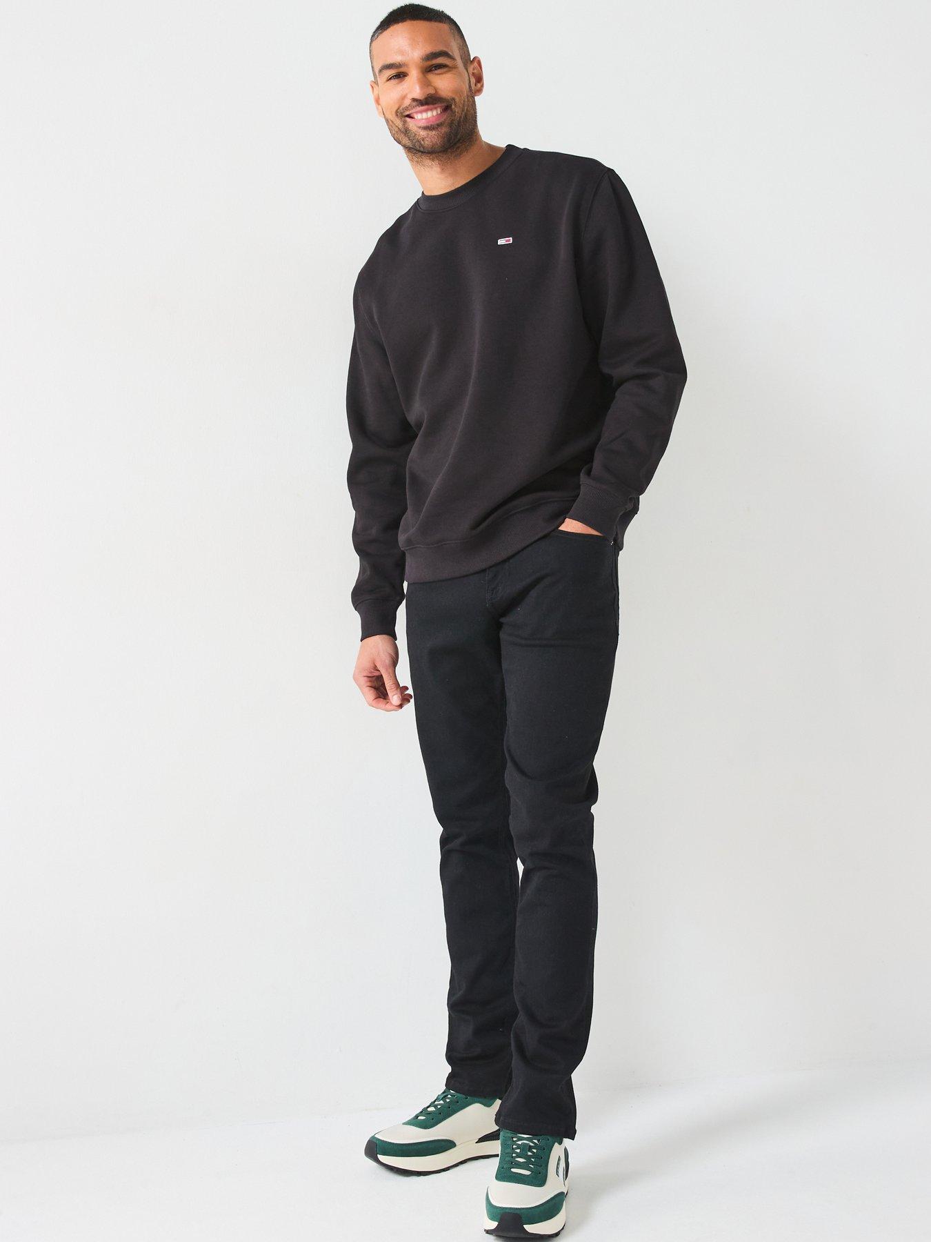 Image 3 of 4 of Tommy Jeans Flag Crew Sweat - Black