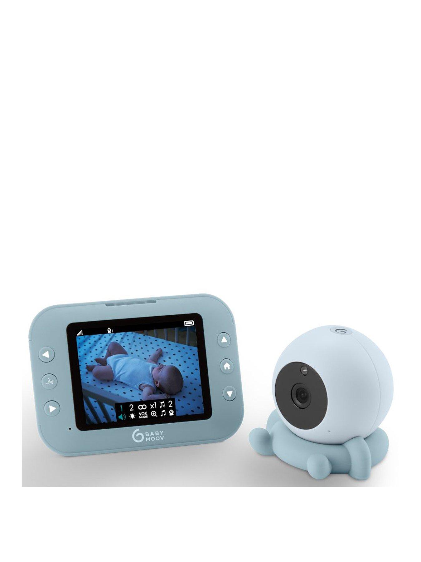 Image 2 of 7 of Babymoov Yoo Roll Wire-Free 3.5" Video Baby Monitor- Blue