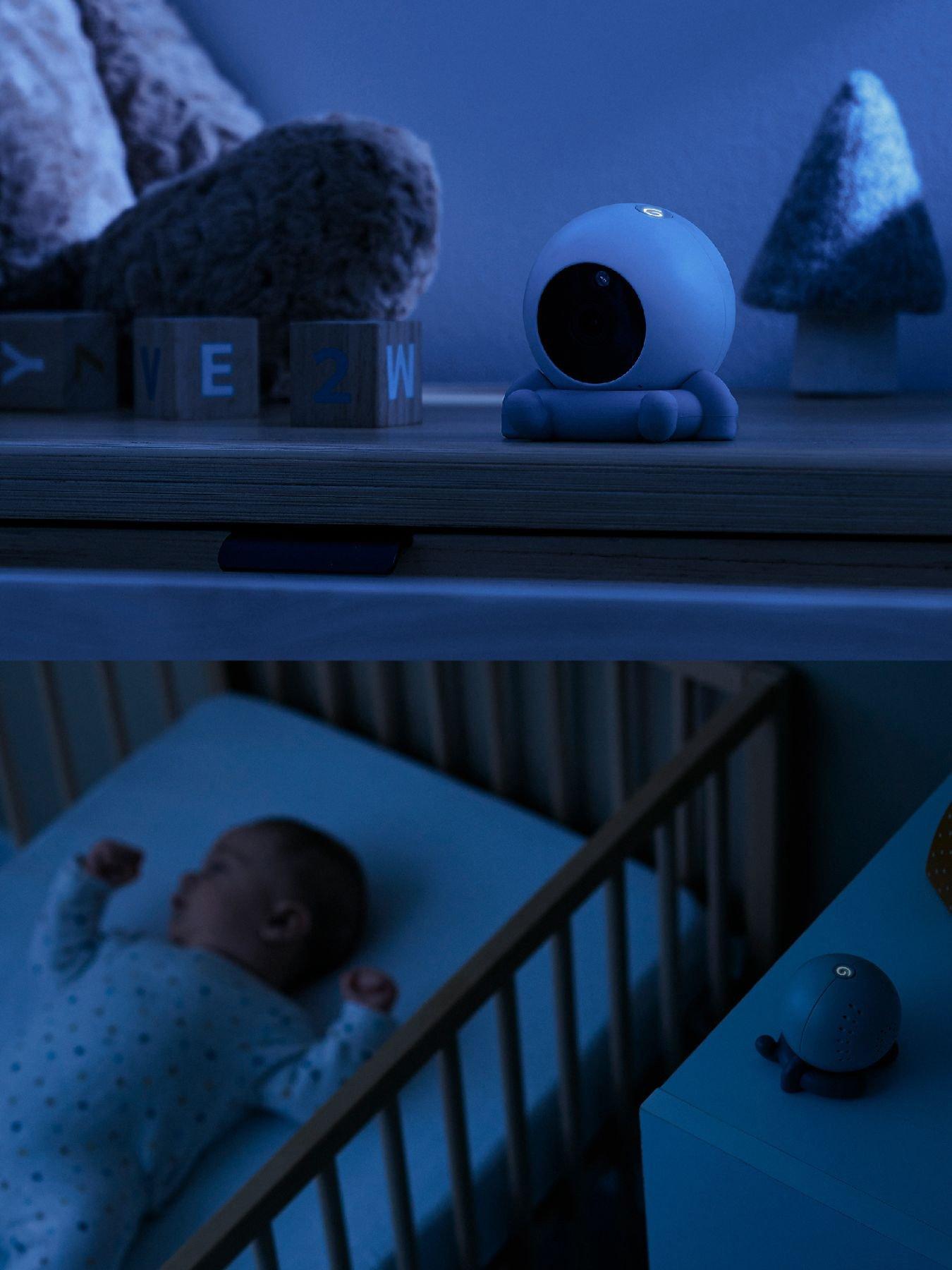 Image 7 of 7 of Babymoov Yoo Roll Wire-Free 3.5" Video Baby Monitor- Blue