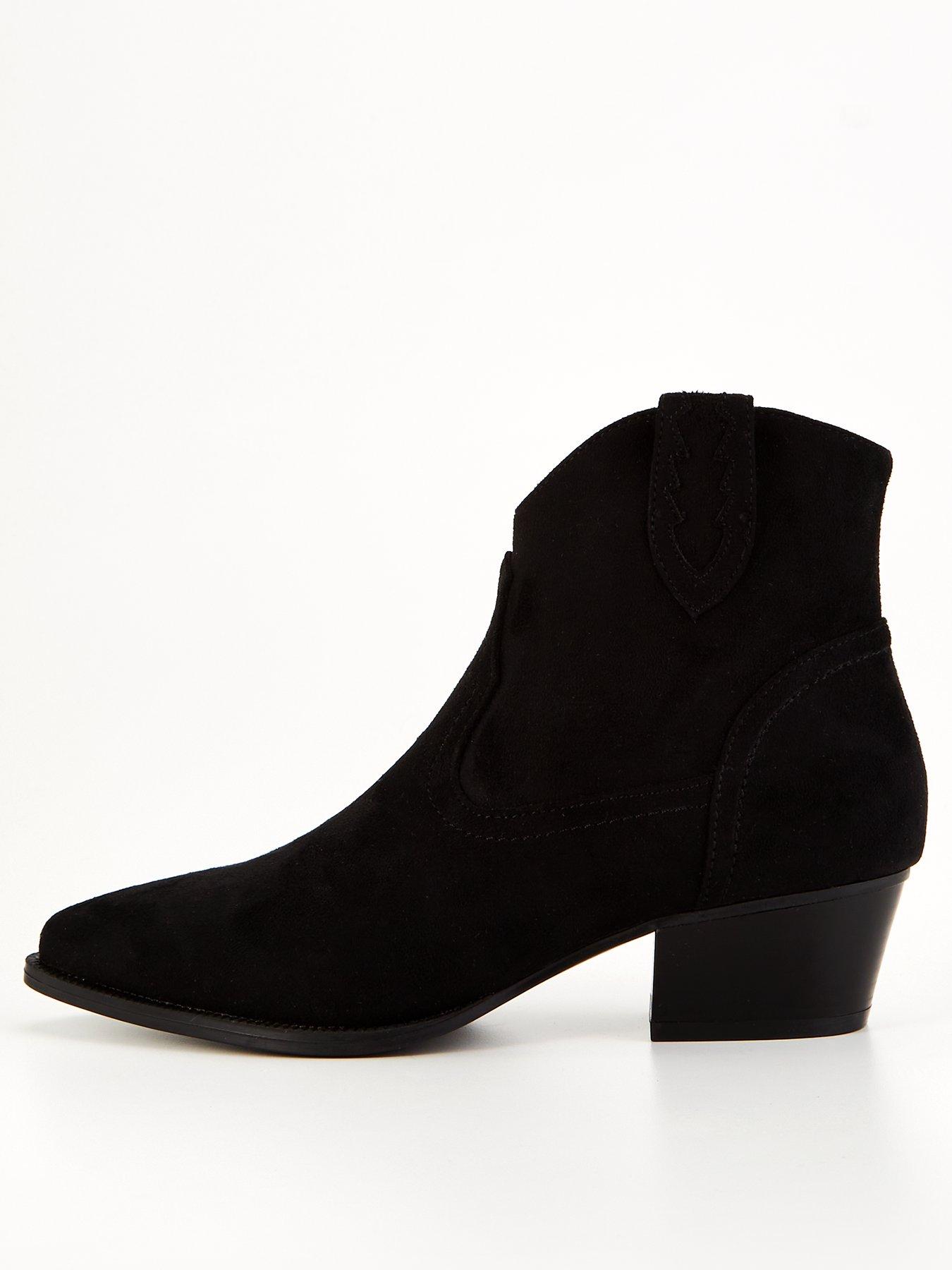 Everyday Wide Fit Epp Western Ankle Boot Black littlewoods