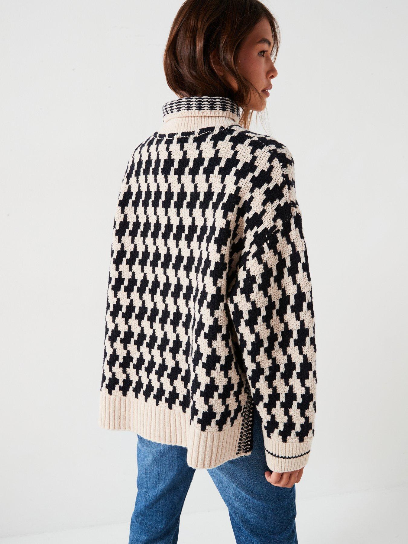 Image 4 of 6 of Tommy Hilfiger Houndstooth Mockneck Jumper - Multi